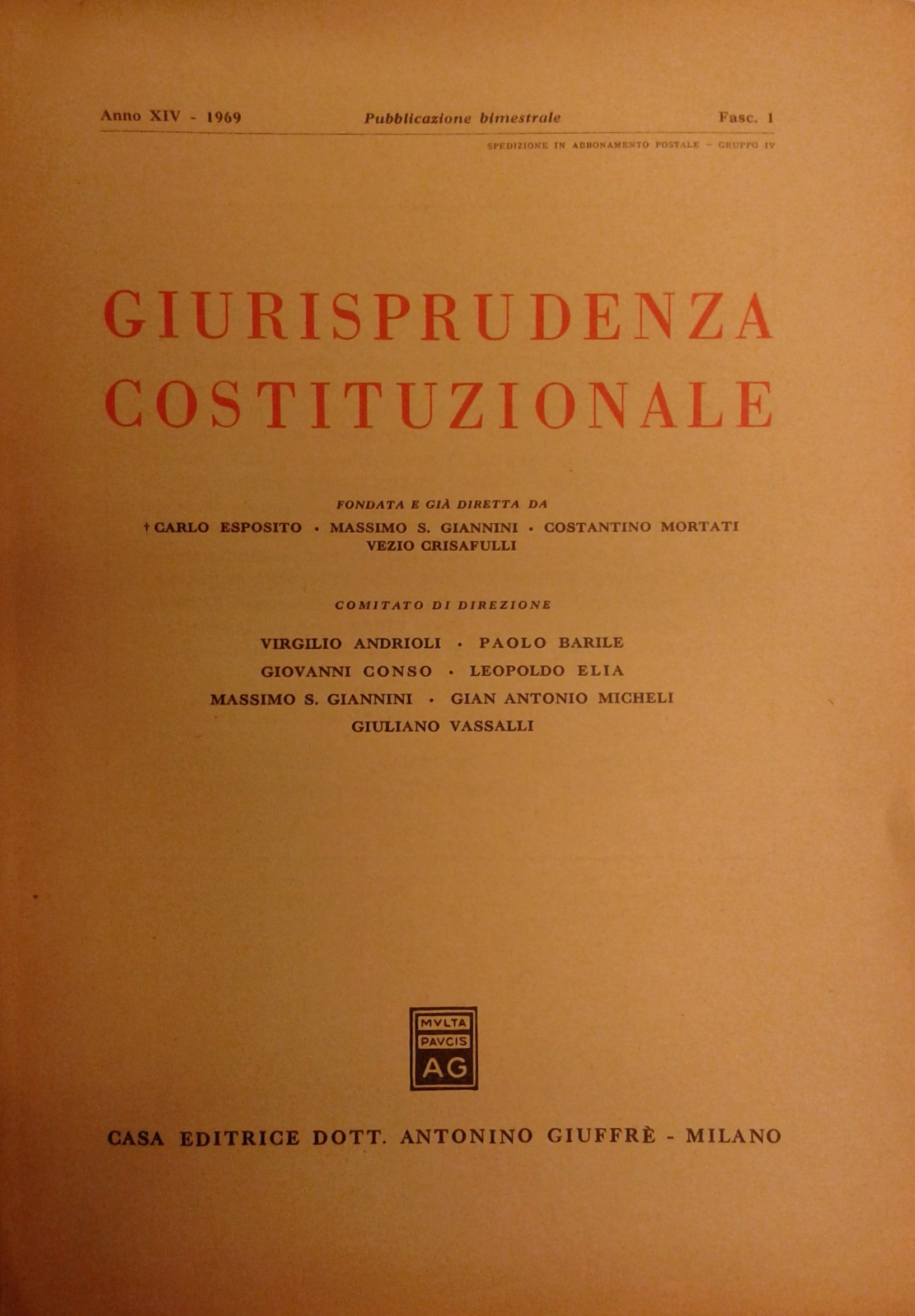 Giurisprudenza Costituzionale. 