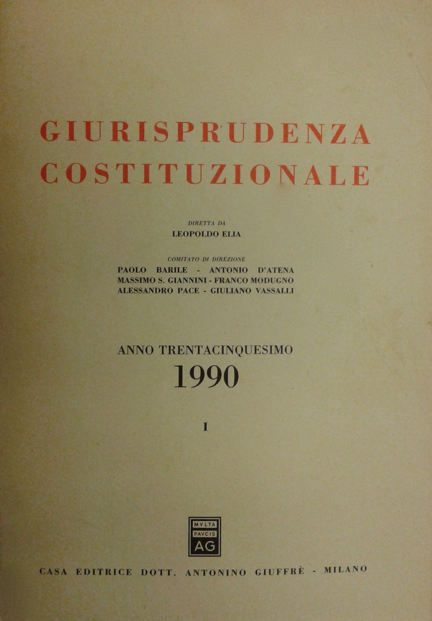 Giurisprudenza Costituzionale. 