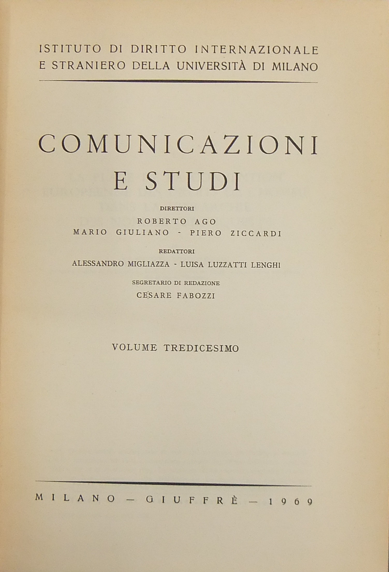 Comunicazioni e studi. 
