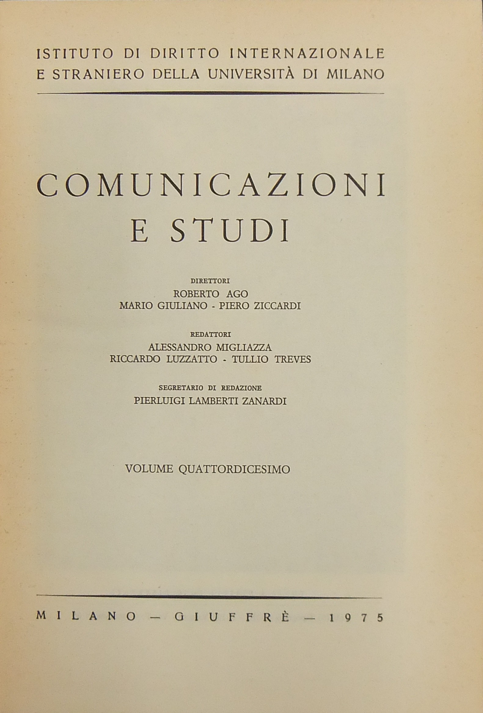 Comunicazioni e studi. 