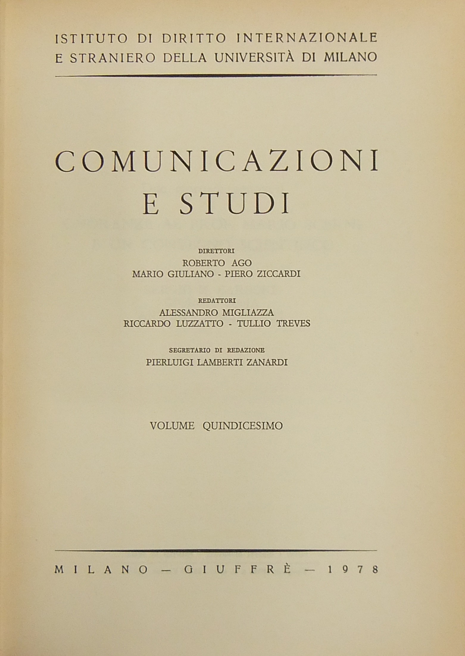 Comunicazioni e studi. 