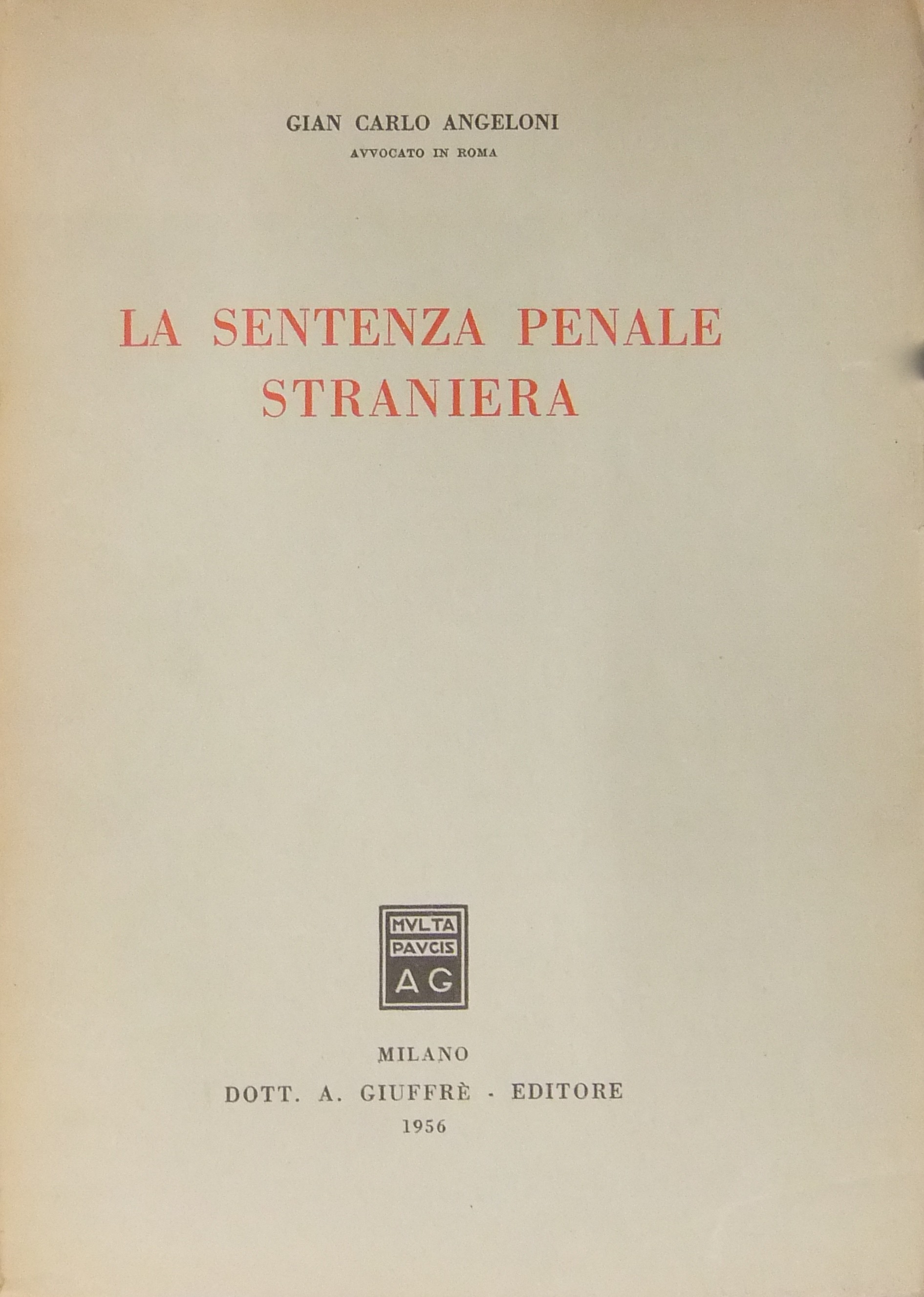 La sentenza penale straniera