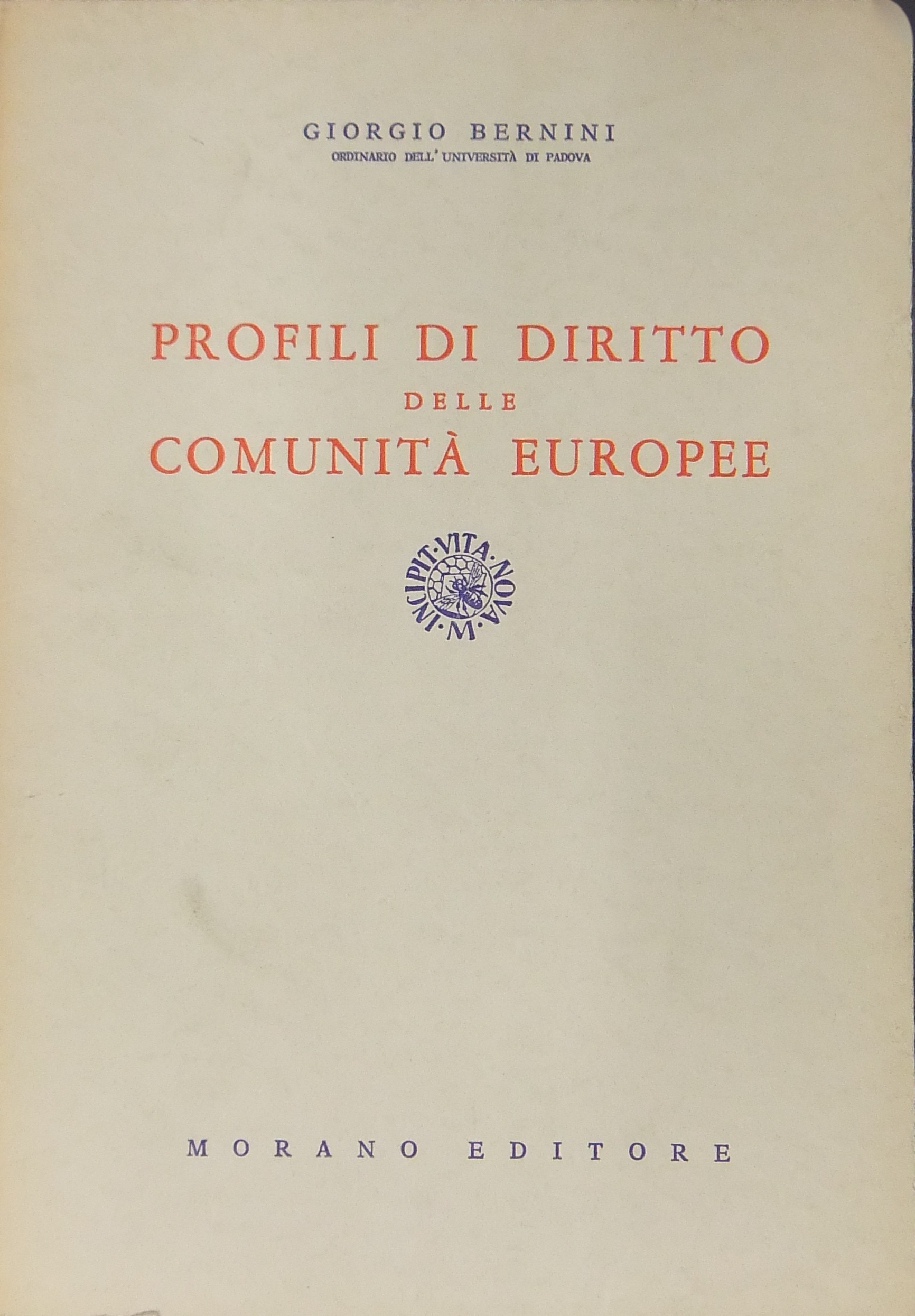 Profili di diritto delle Comunità Europee