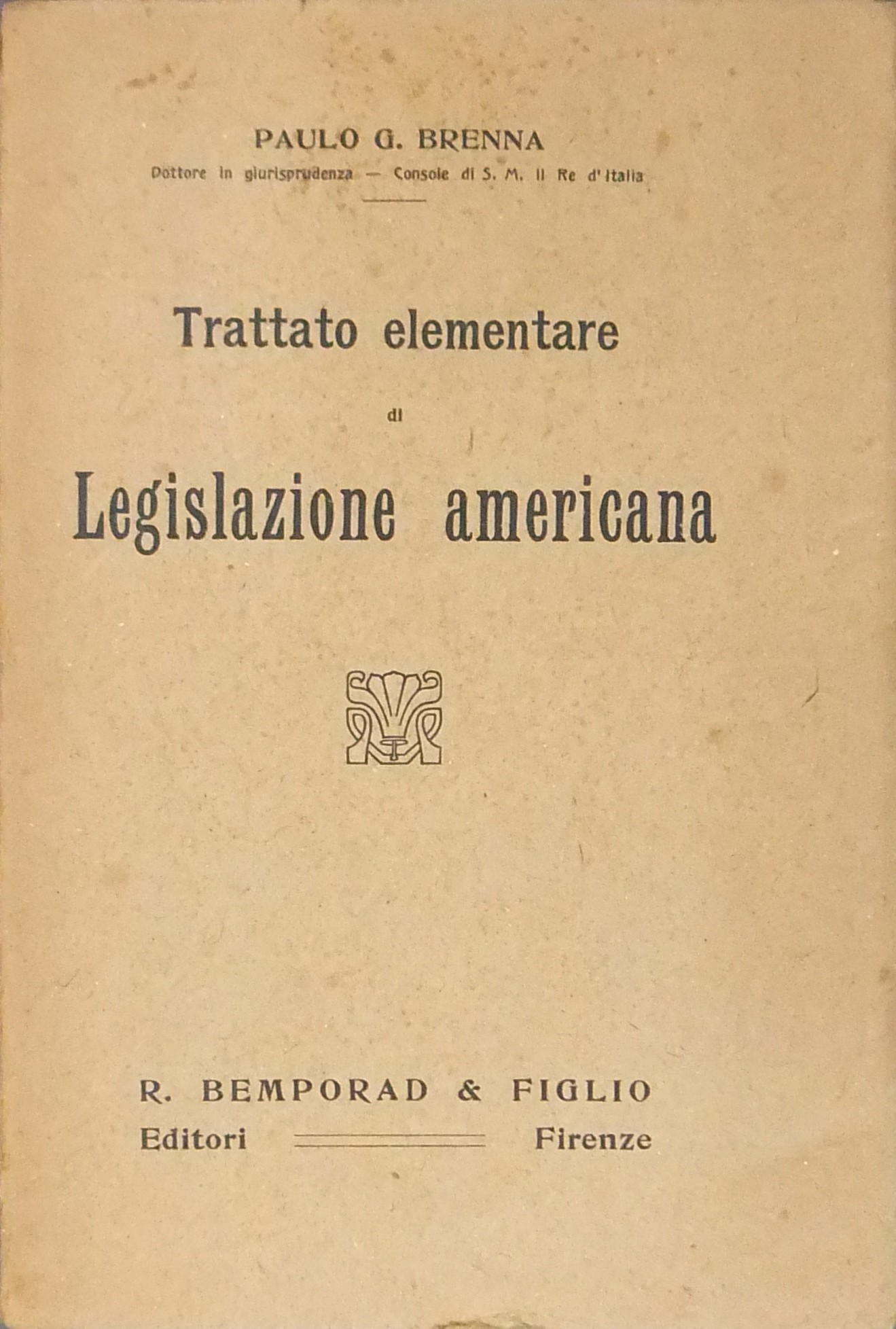 Trattato elementare di legislazione americana