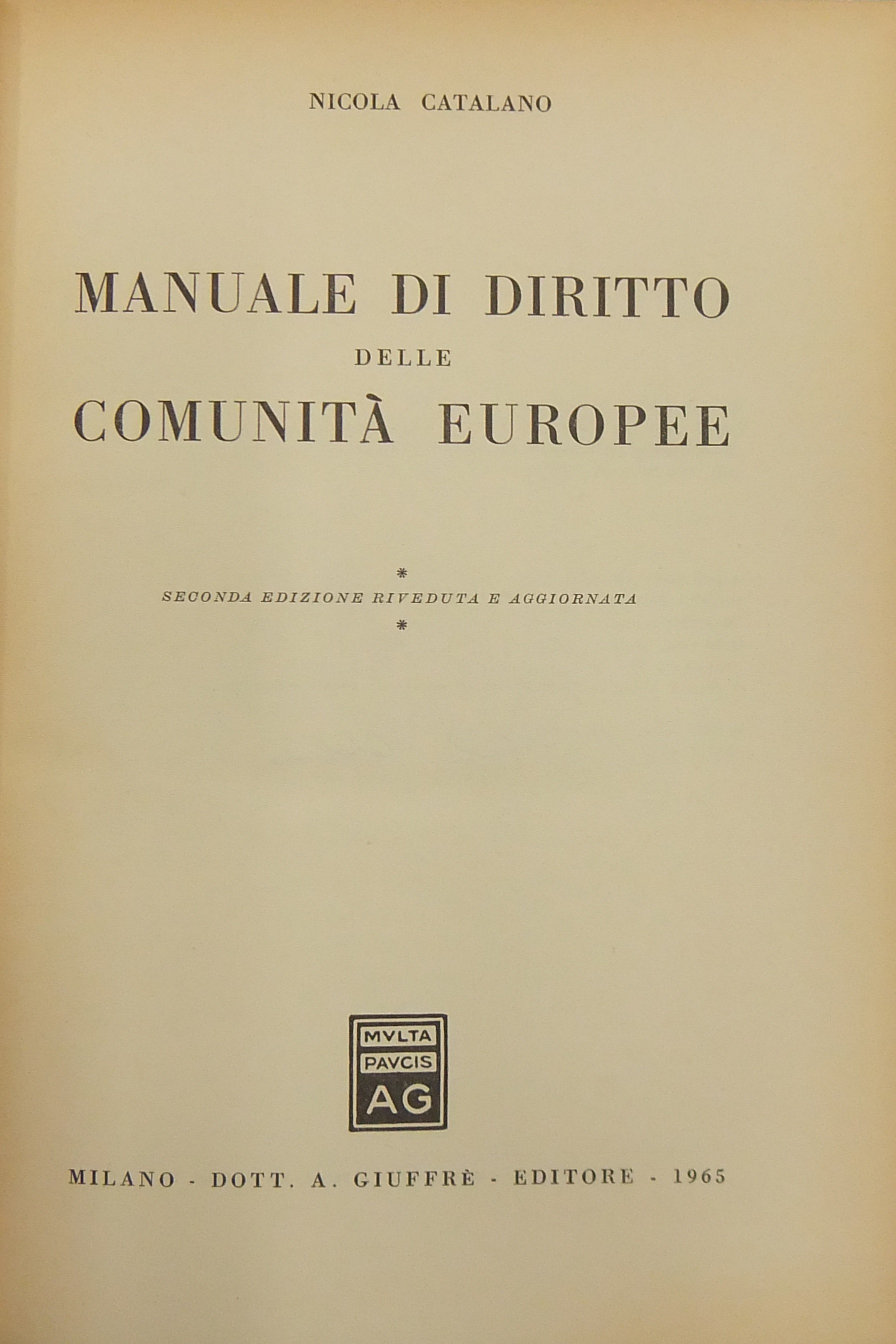 Manuale di diritto delle comunità europee