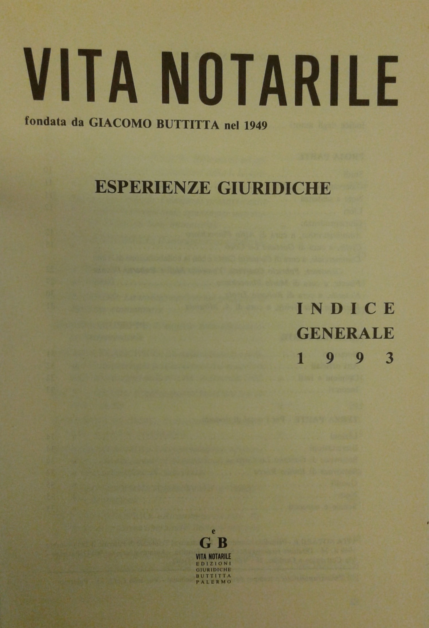 Vita Notarile. Esperienze giuridiche.