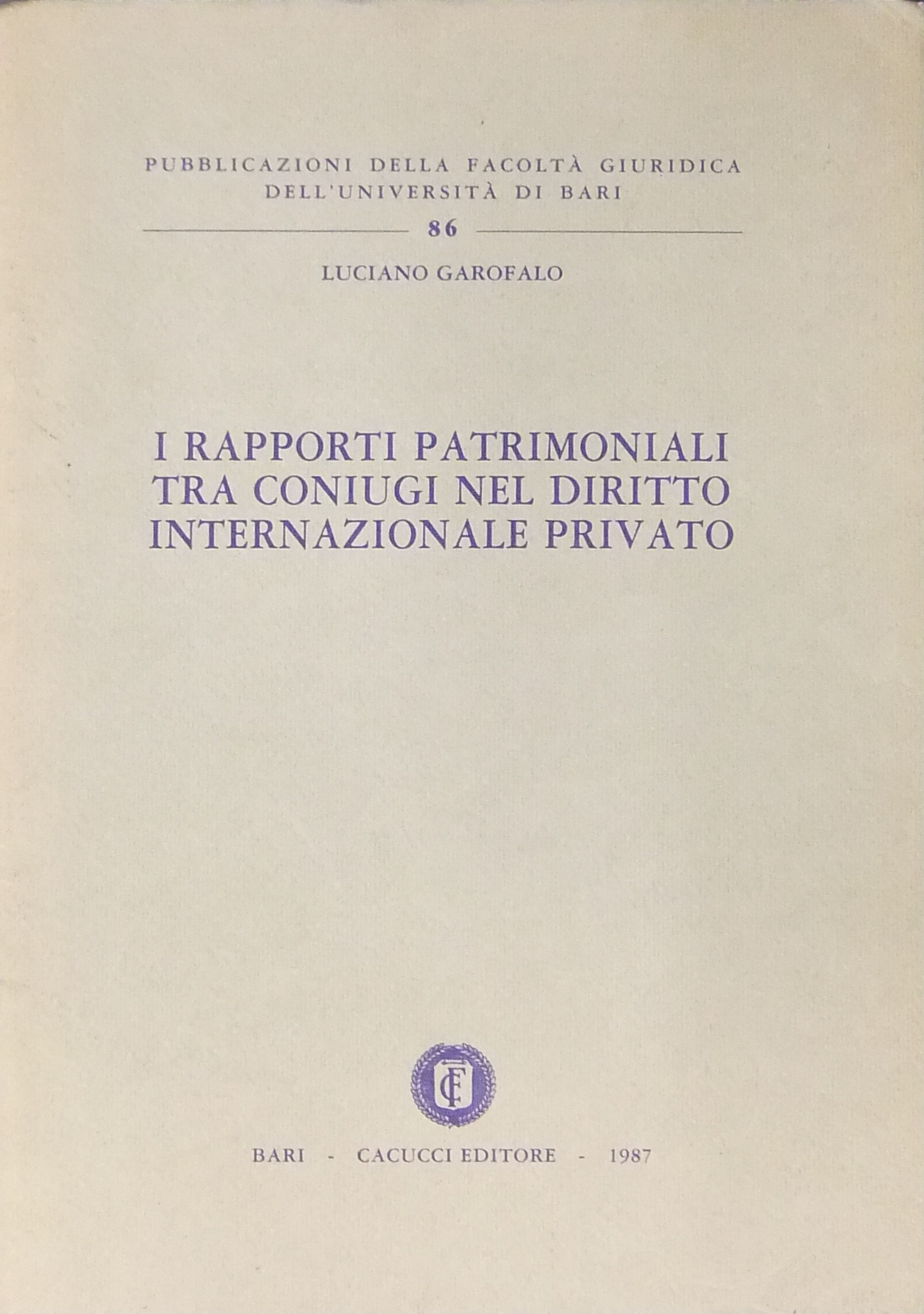 I rapporti patrimoniali tra coniugi nel diritto internazionale privato