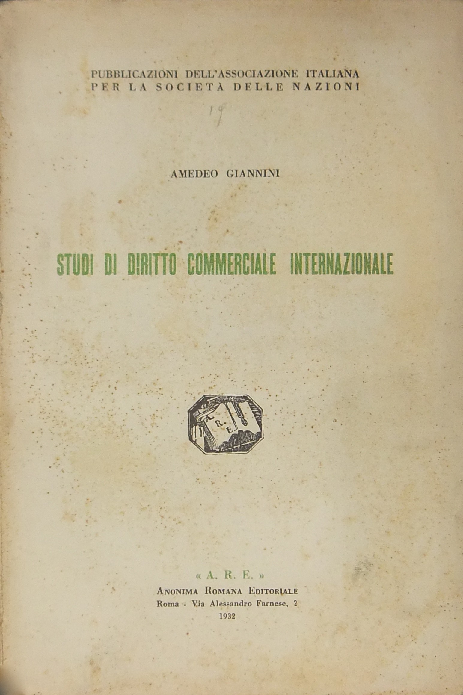 Studi di diritto commerciale internazionale