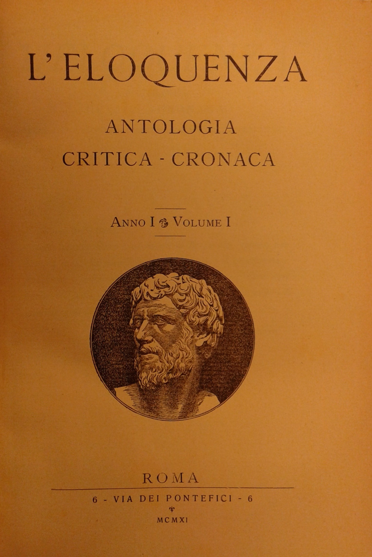 L'eloquenza. Antologia, critica, cronaca.