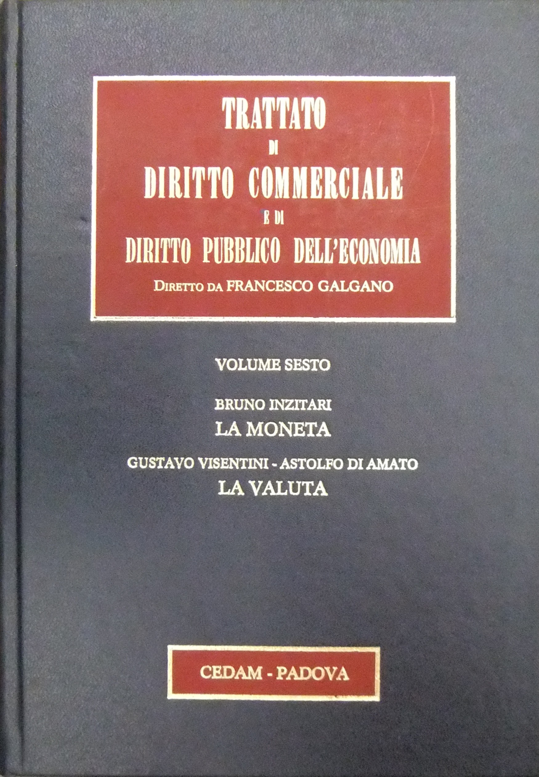 Moneta e valuta. La moneta (Inzitari). La valuta (Visentini e Di Amato)