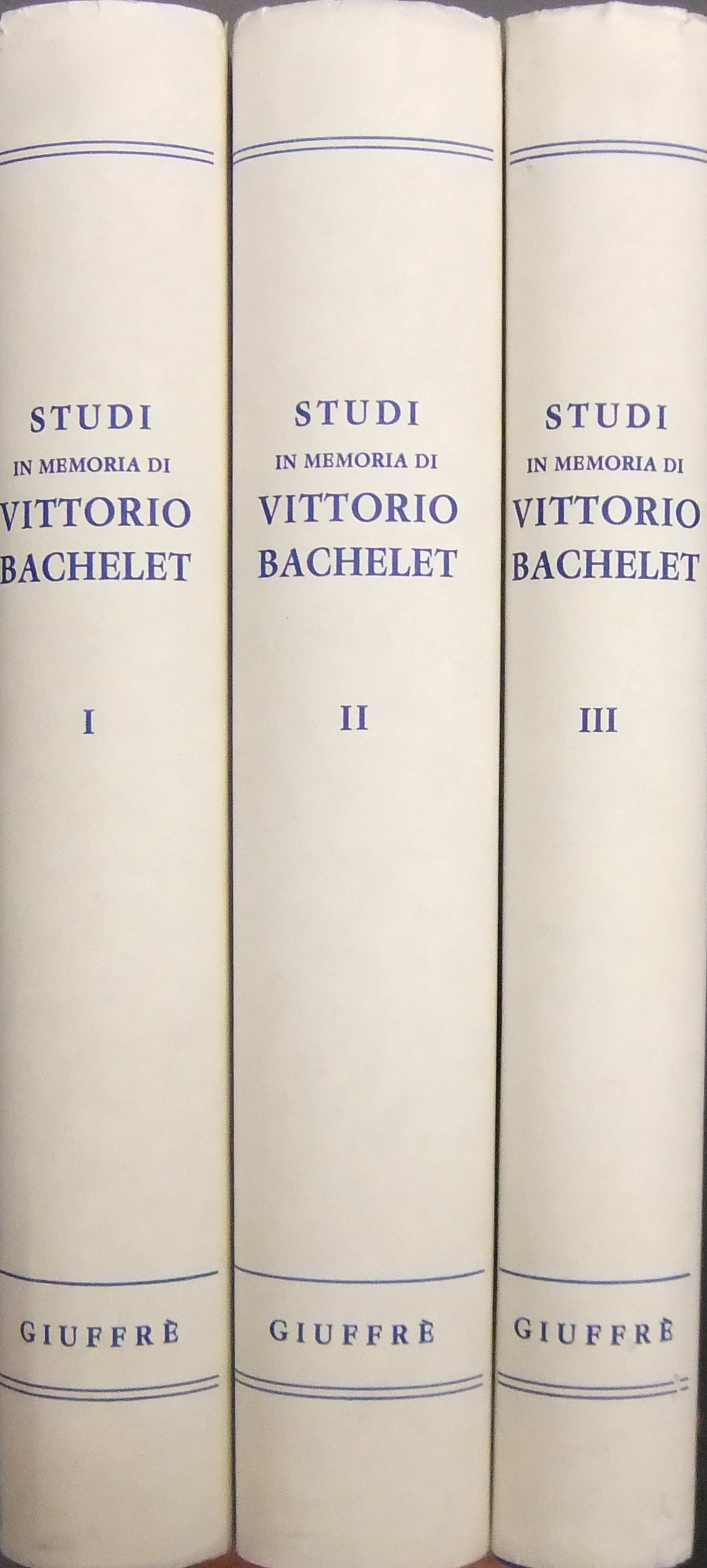 Studi in memoria di Vittorio Bachelet.