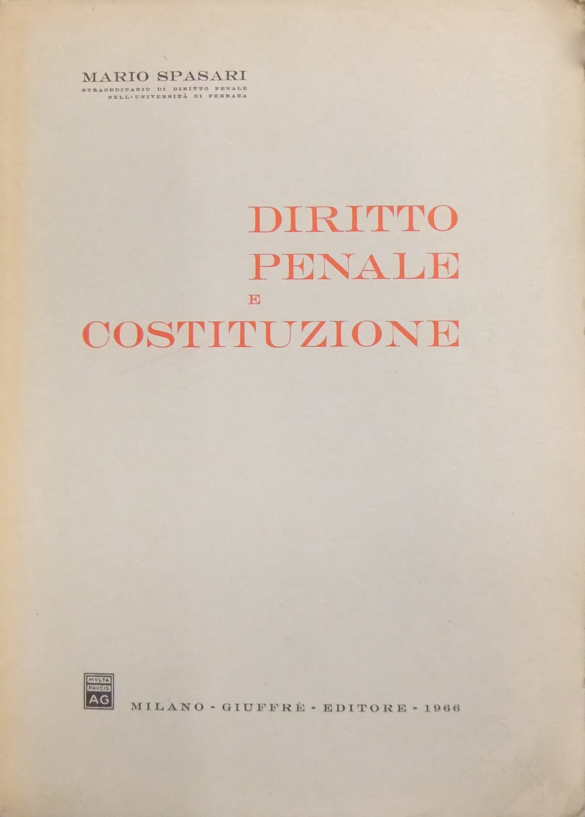 Diritto penale e Costituzione