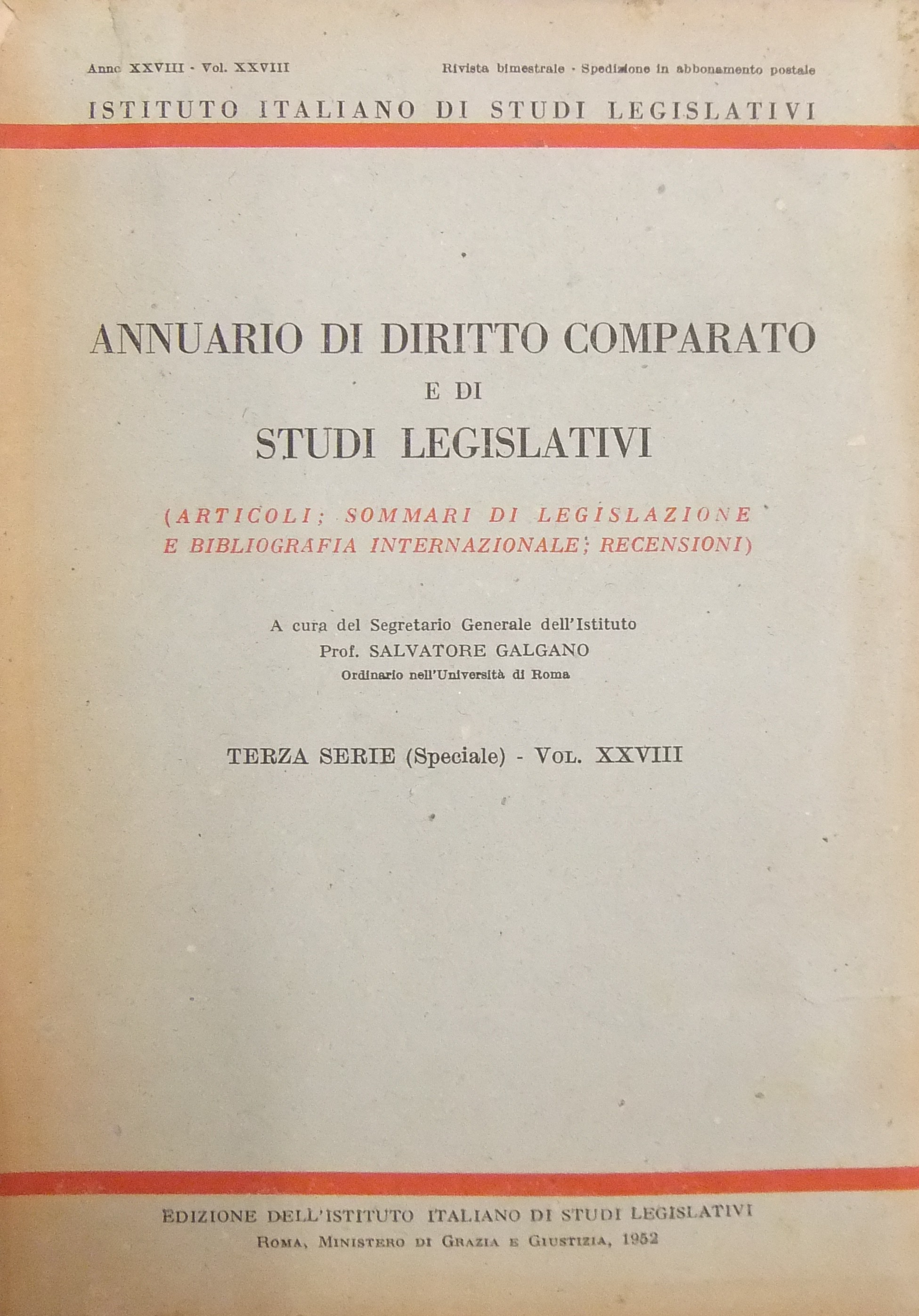 Annuario di diritto comparato e di studi legislativi