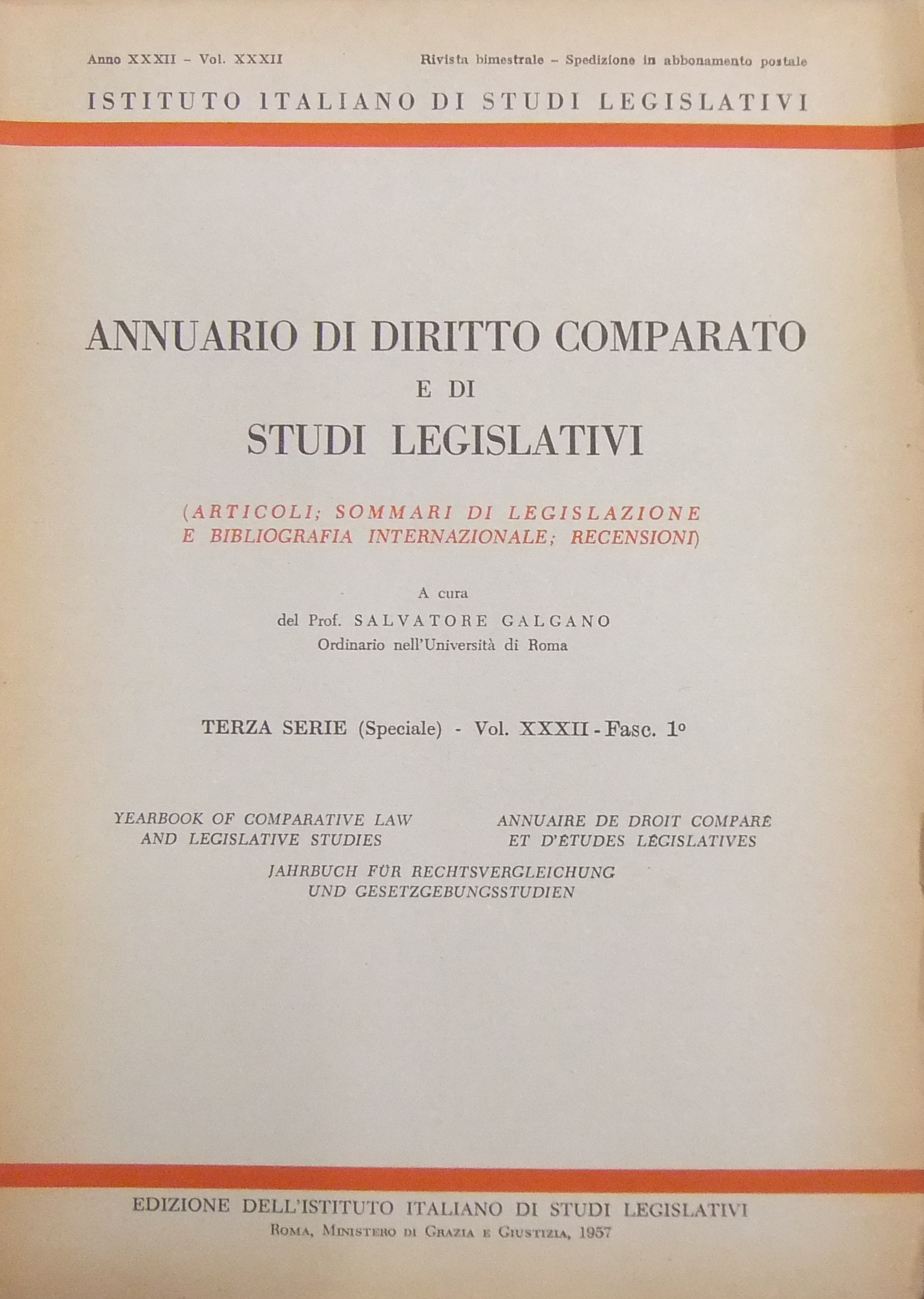 Annuario di diritto comparato e di studi legislativi