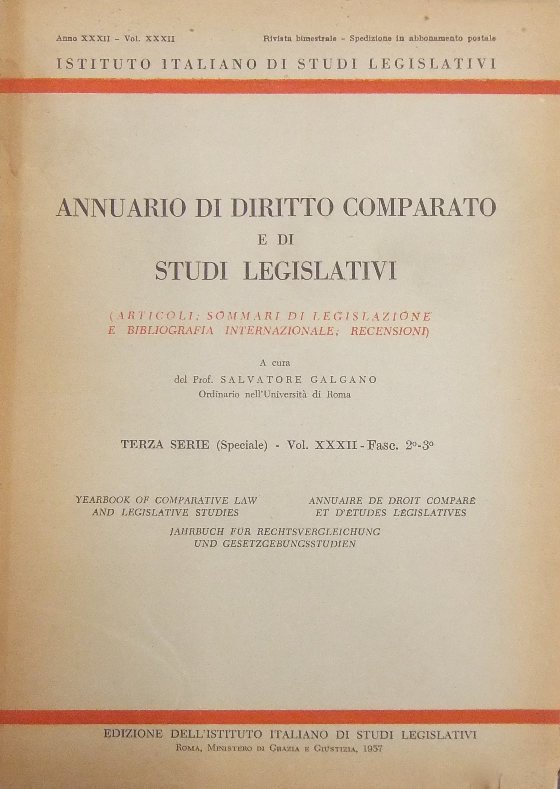 Annuario di diritto comparato e di studi legislativi