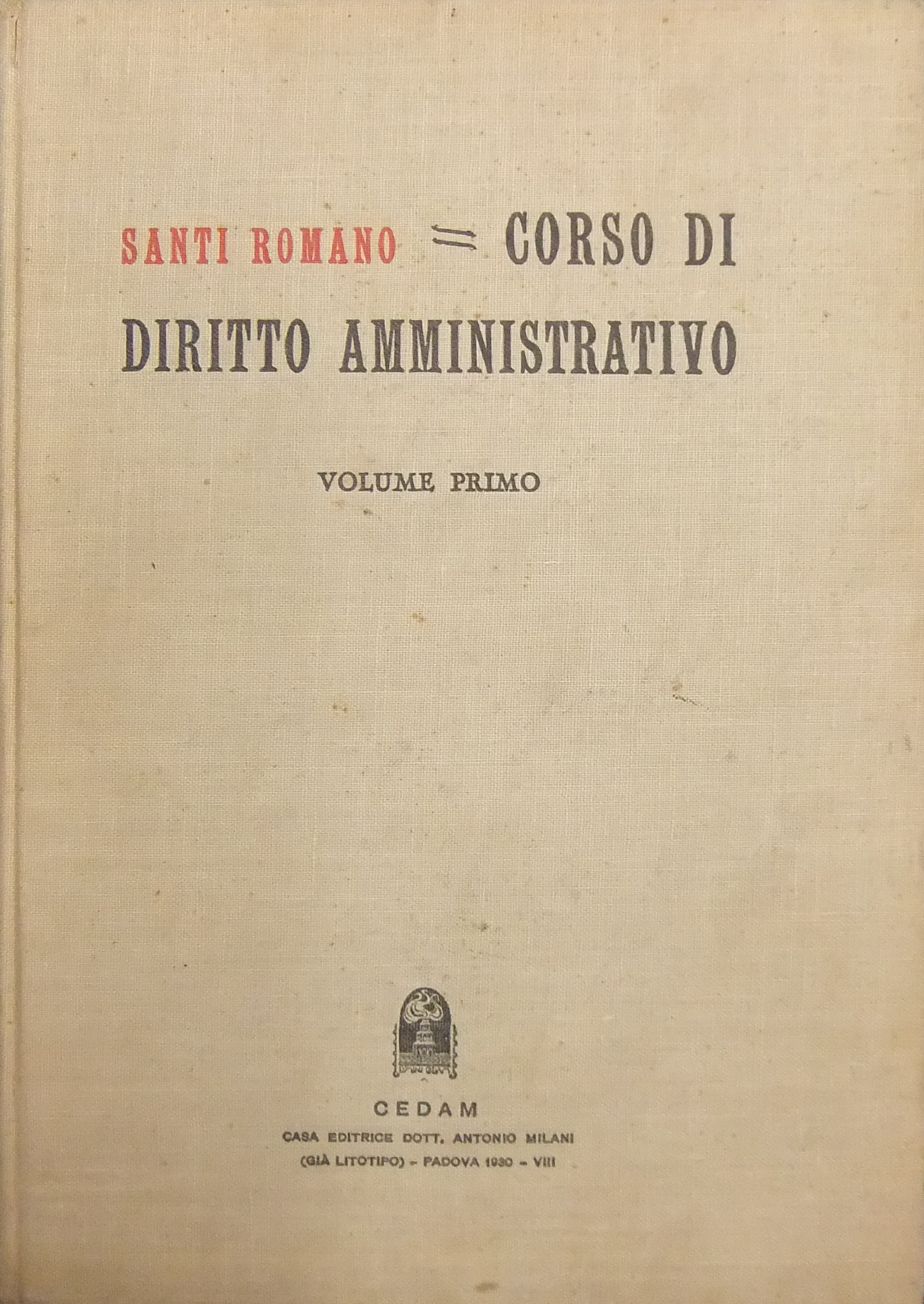 Corso di diritto amministrativo. 