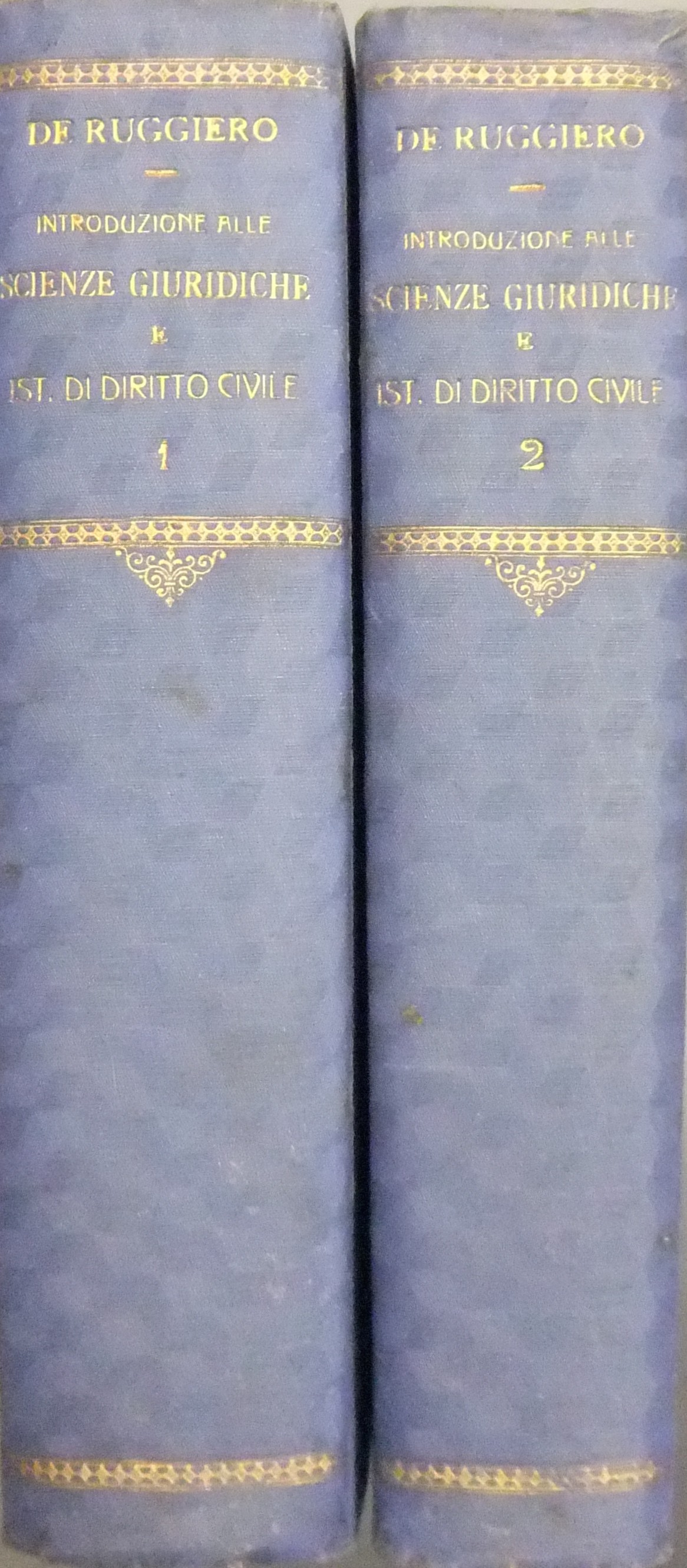 Introduzione alle scienze giuridiche e Istituzioni di Diritto Civile.