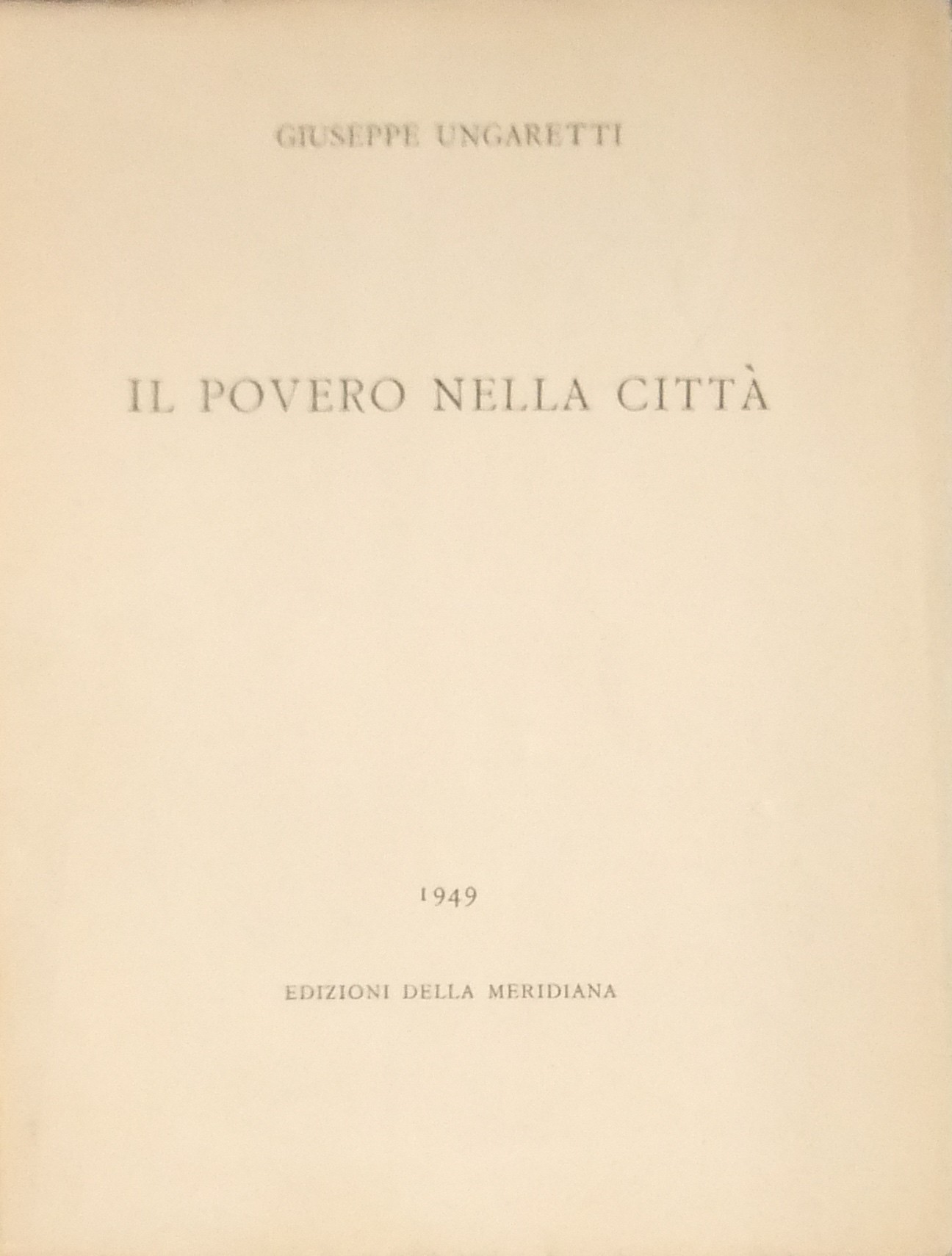 Il povero nella città