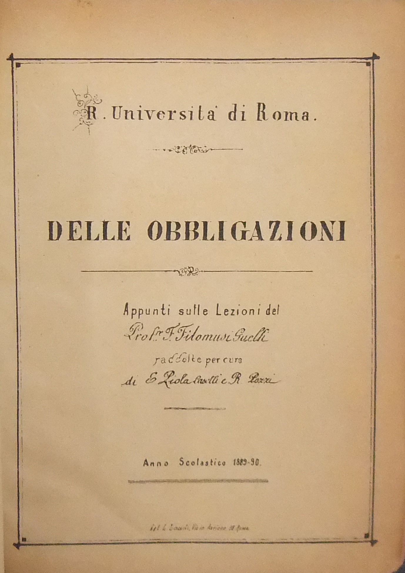 Delle obbligazioni.