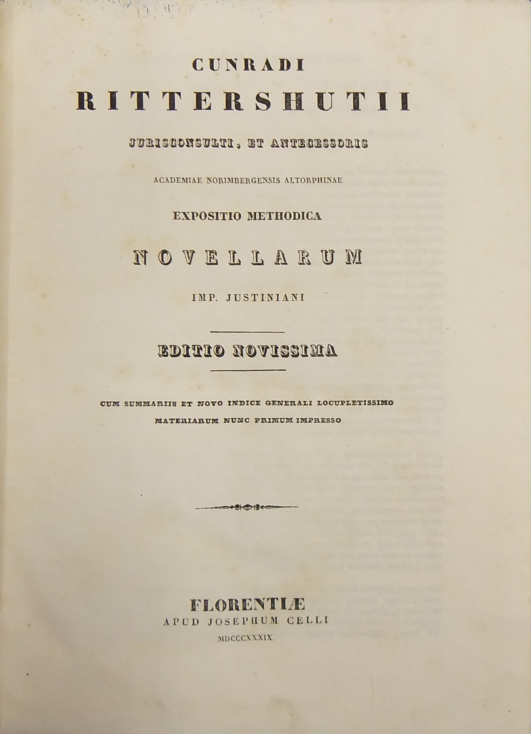 Expositio methodica novellarum Imp. Justiniani