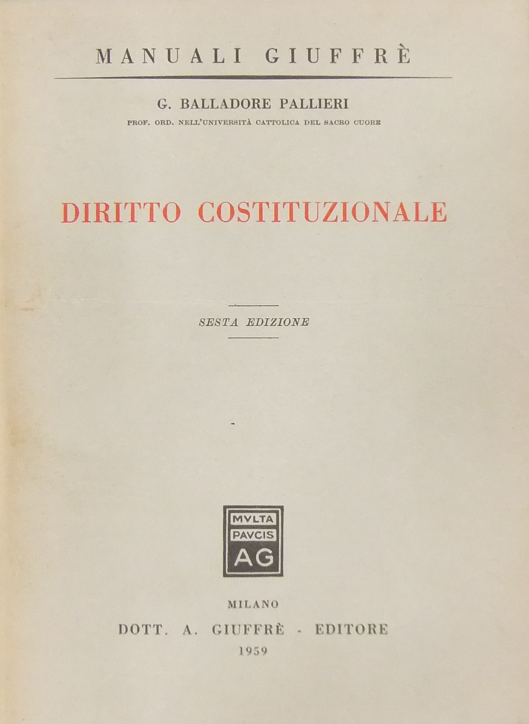 Diritto costituzionale
