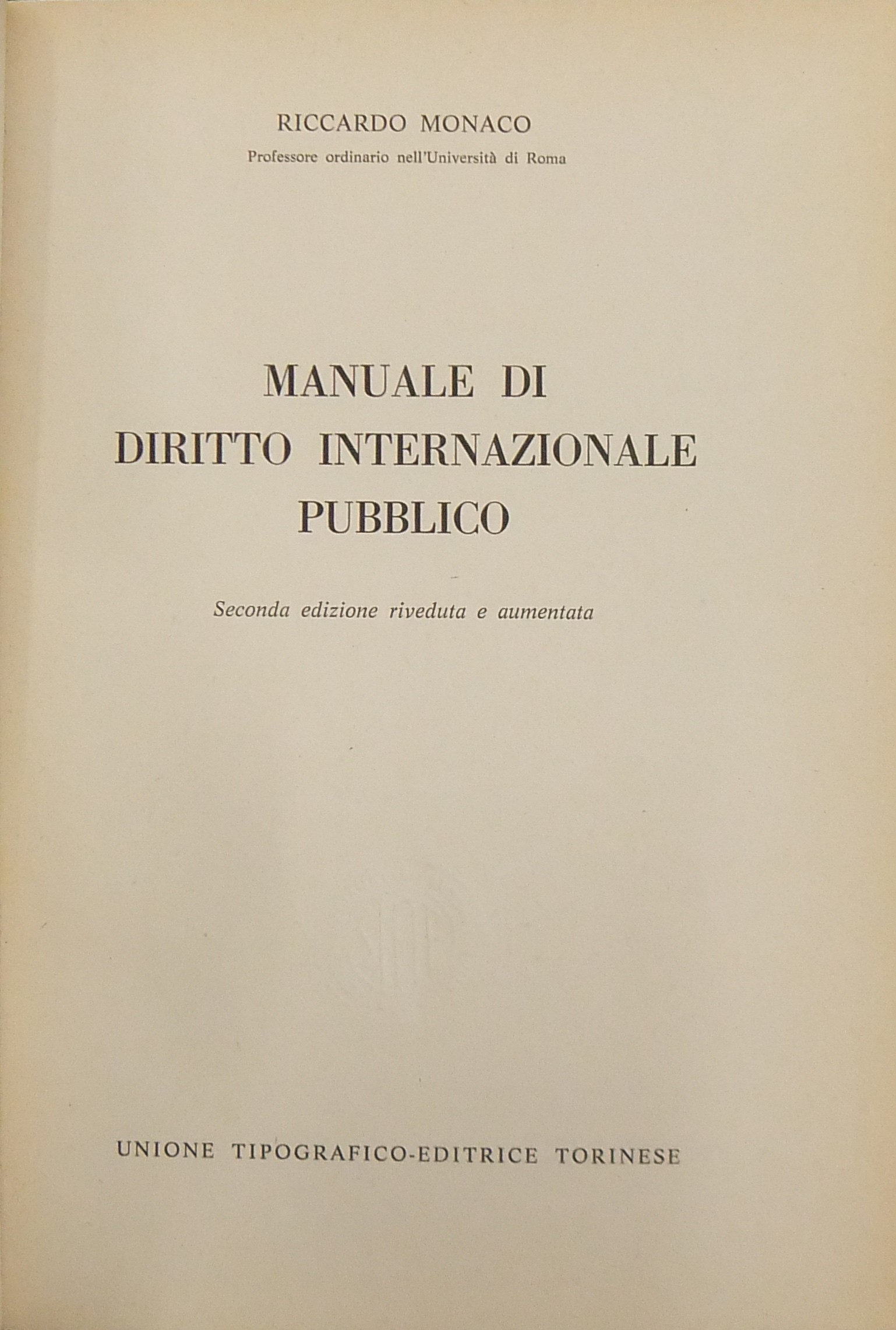 Manuale di diritto internazionale pubblico