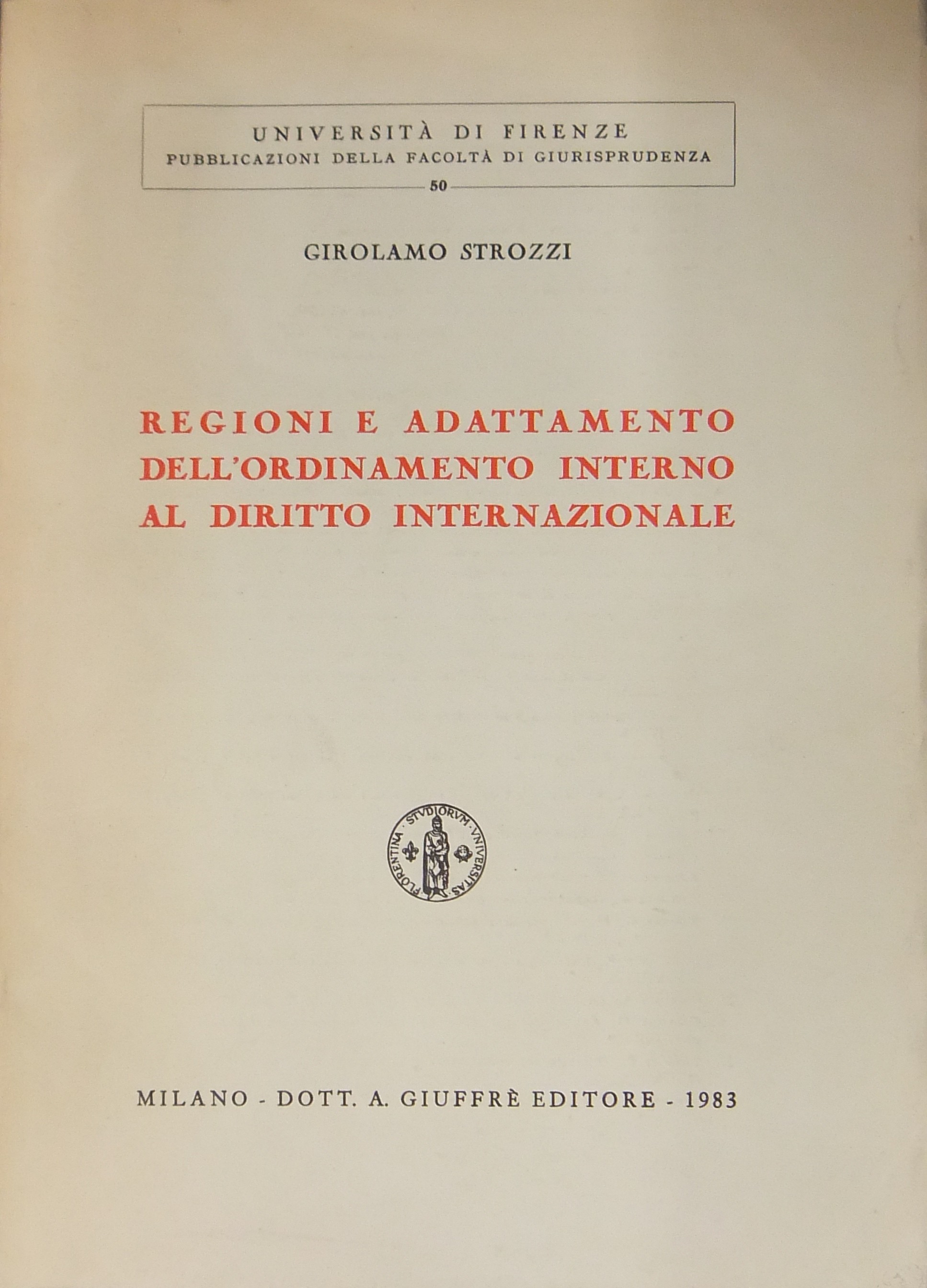 Regioni e adattamento dell'ordinamento interno al diritto internazionale