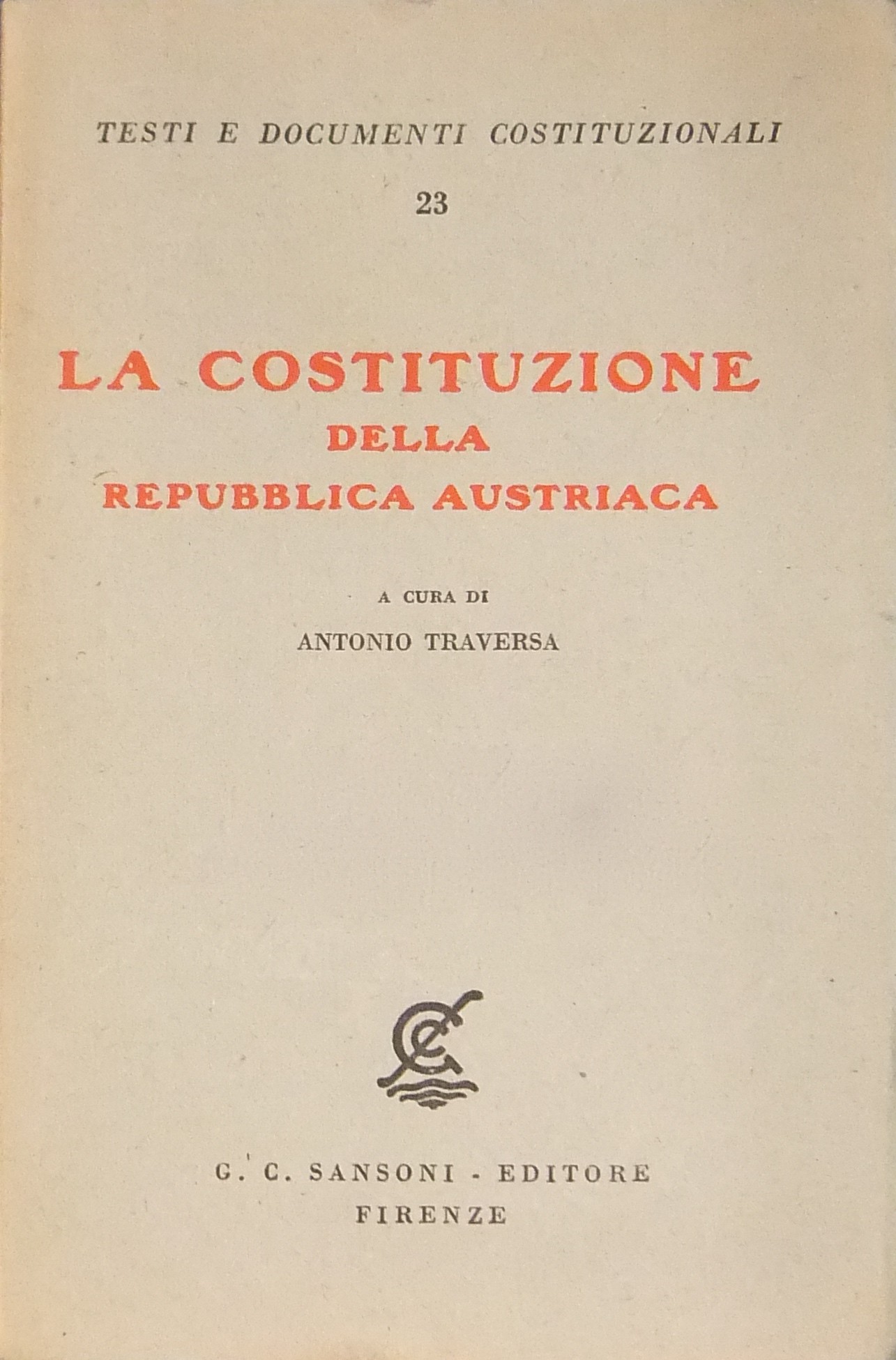 La Costituzione della Repubblica Austriaca