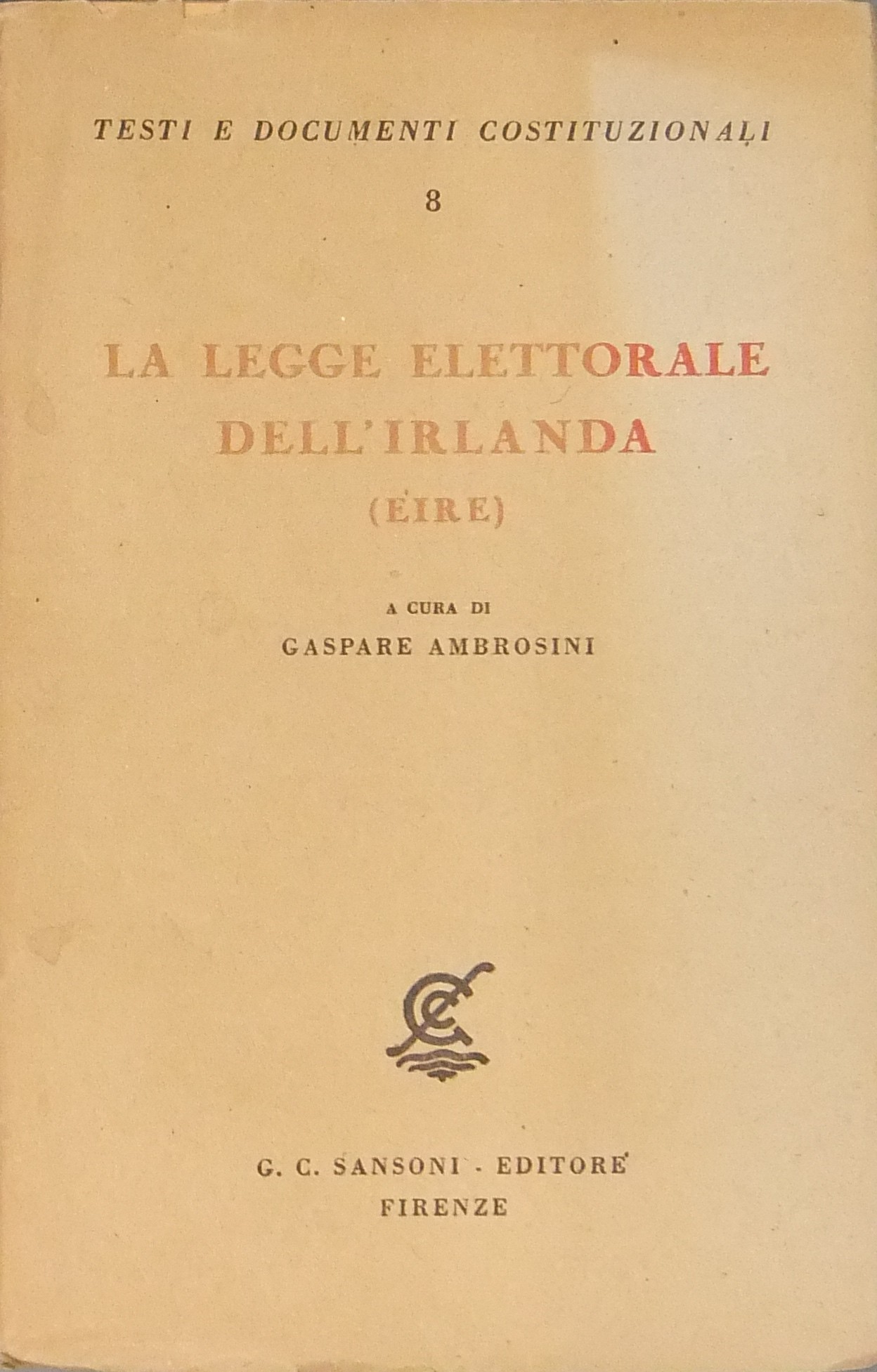 La legge elettorale dell'Irlanda (Eire)