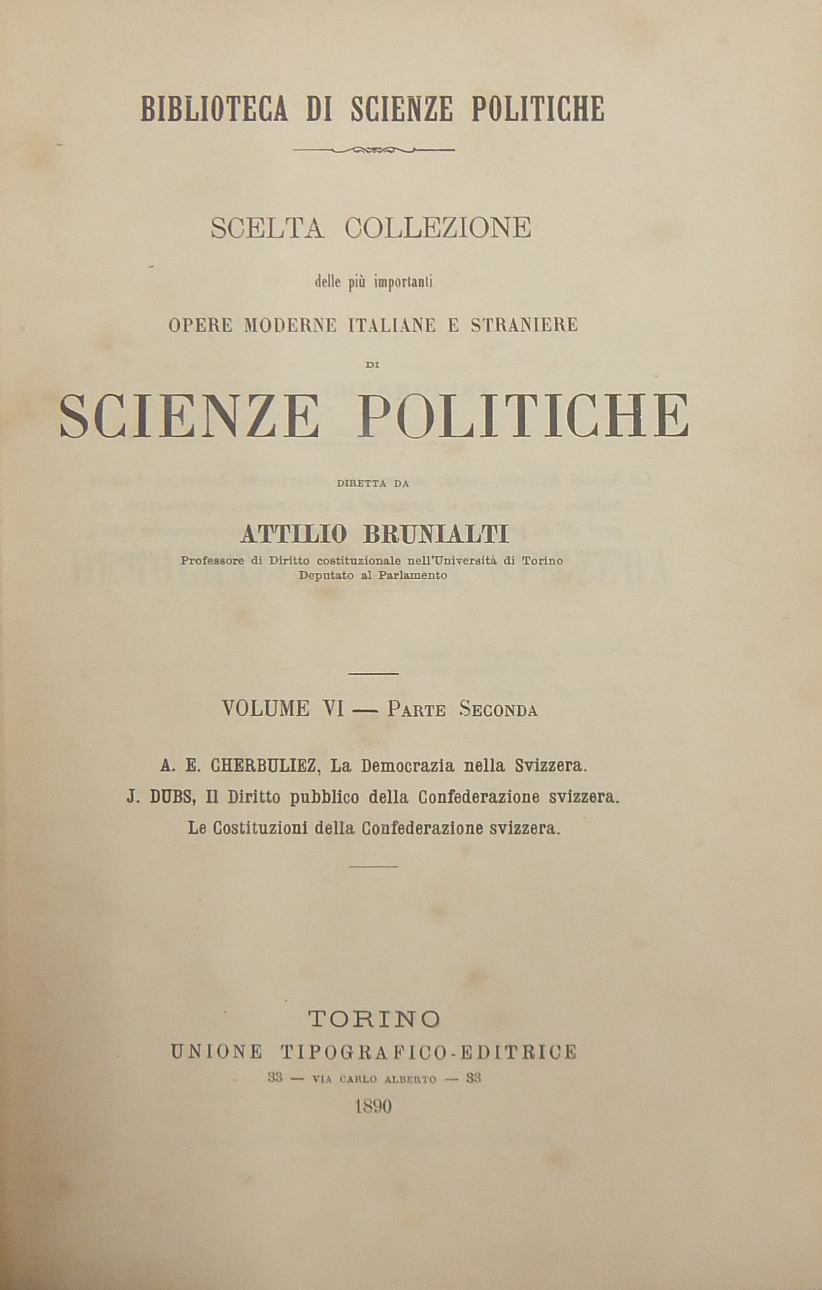 La democrazia nella Svizzera (Cherbuliez).