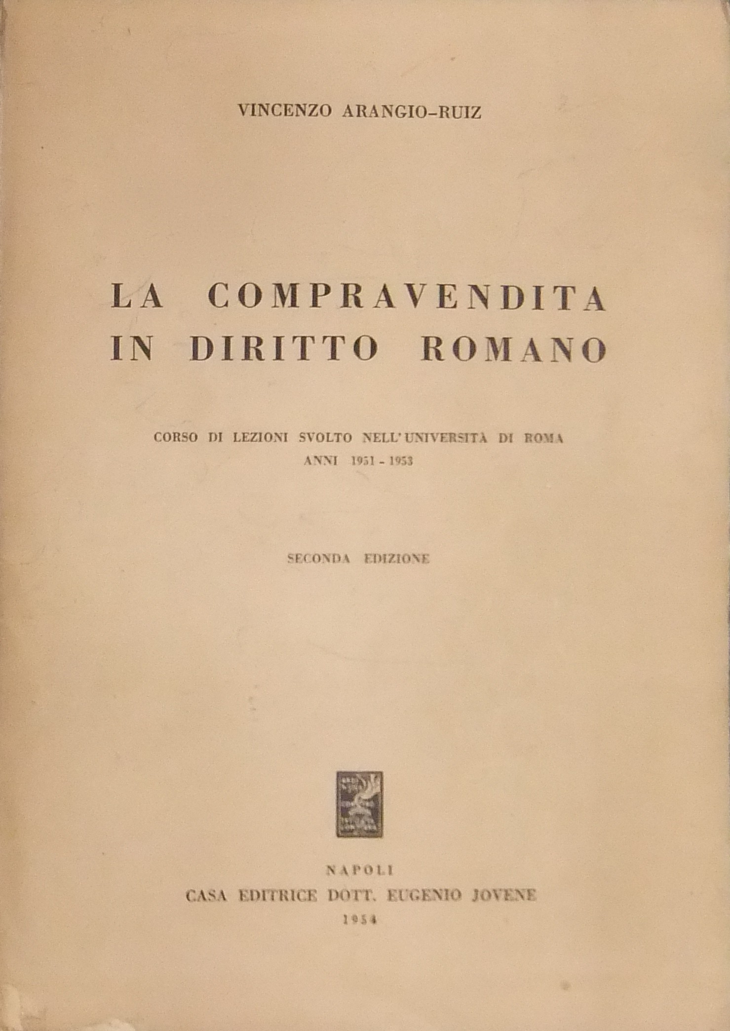 La compravendita in diritto romano.
