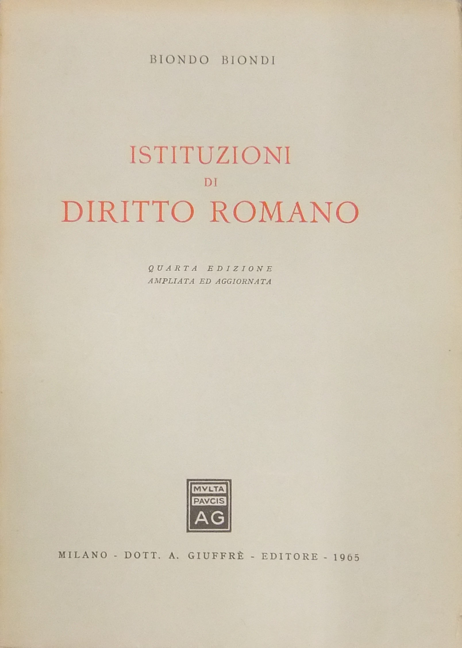 Istituzioni di diritto romano