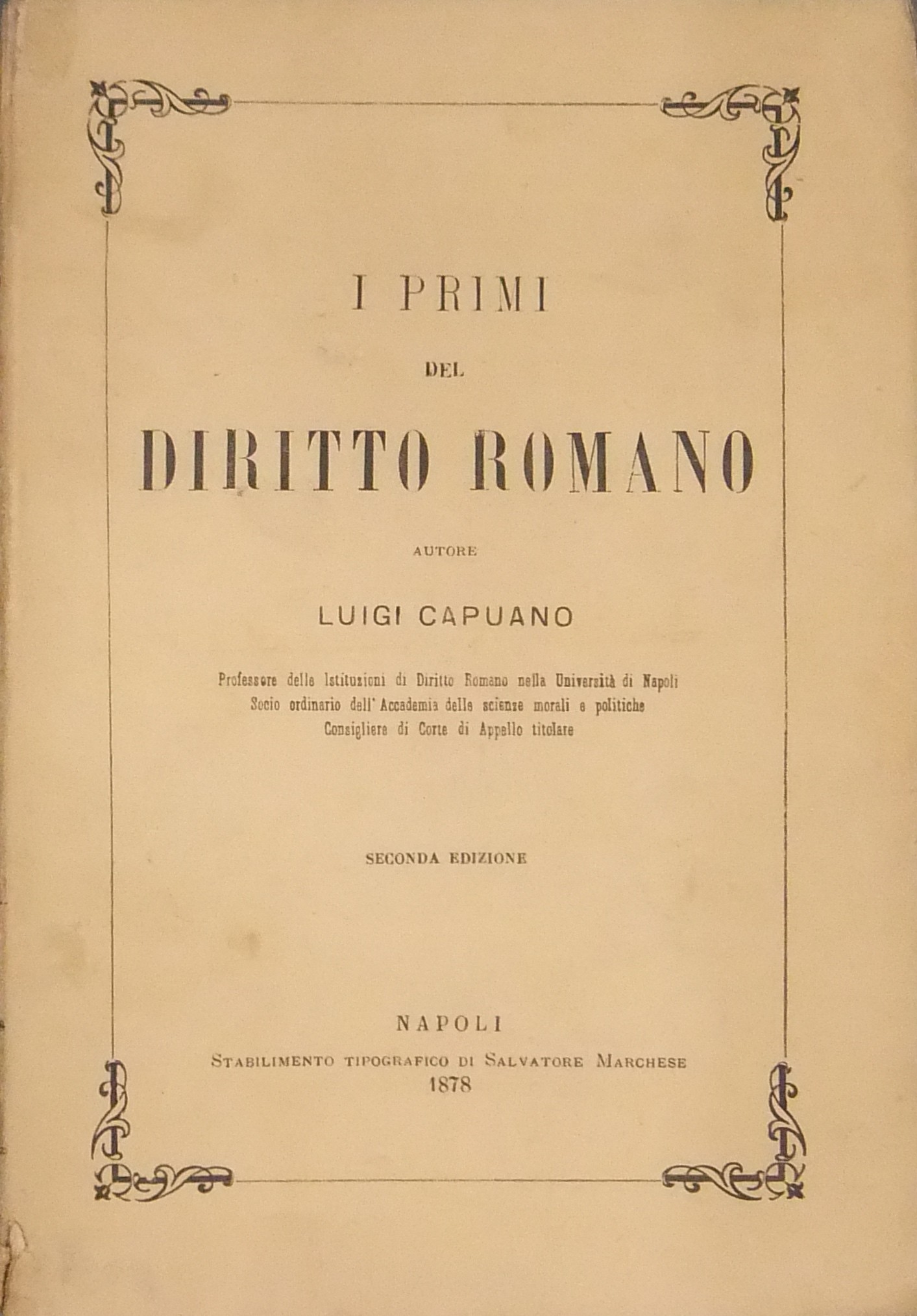 I primi del diritto romano