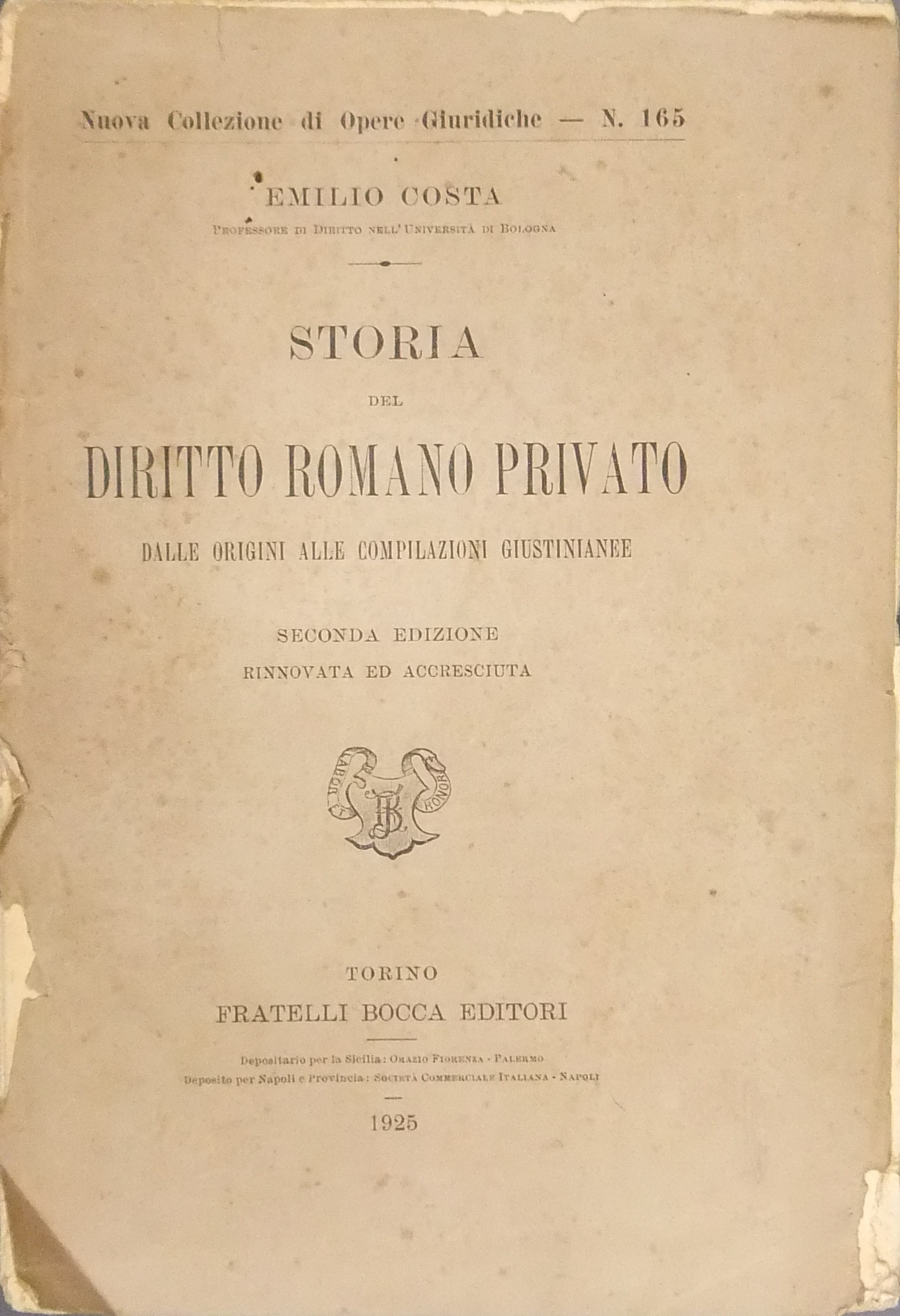Storia del diritto romano privato dalle origini alle compilazioni giustinianee