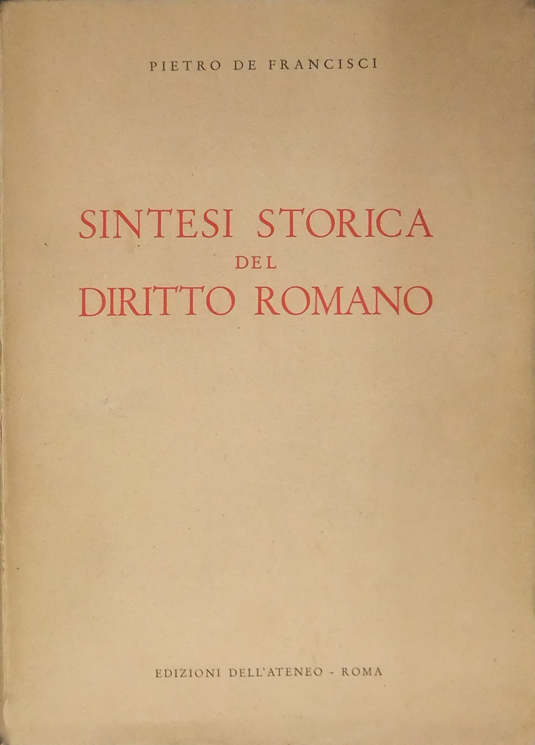 Sintesi storica del Diritto Romano