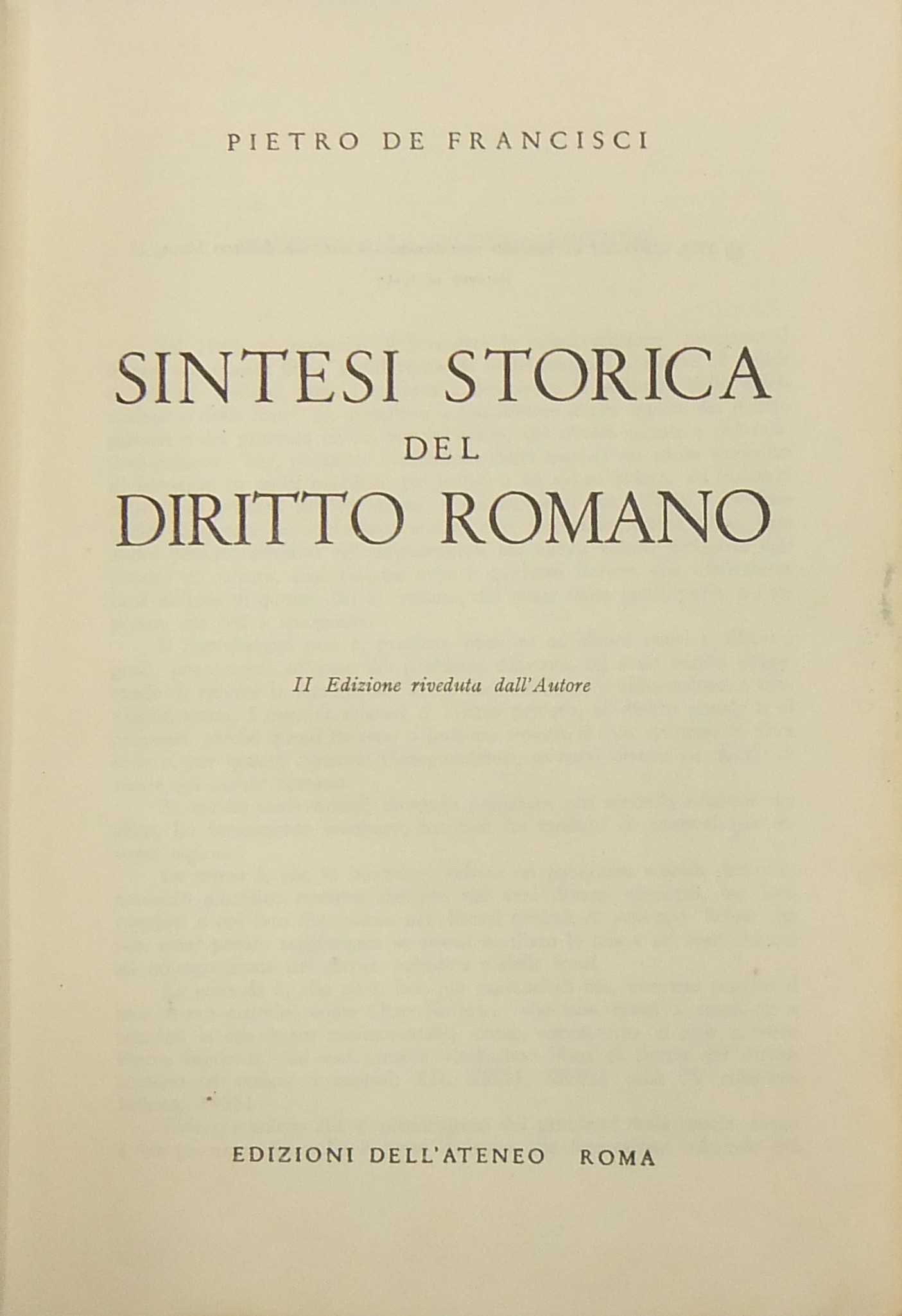 Sintesi storica del Diritto Romano