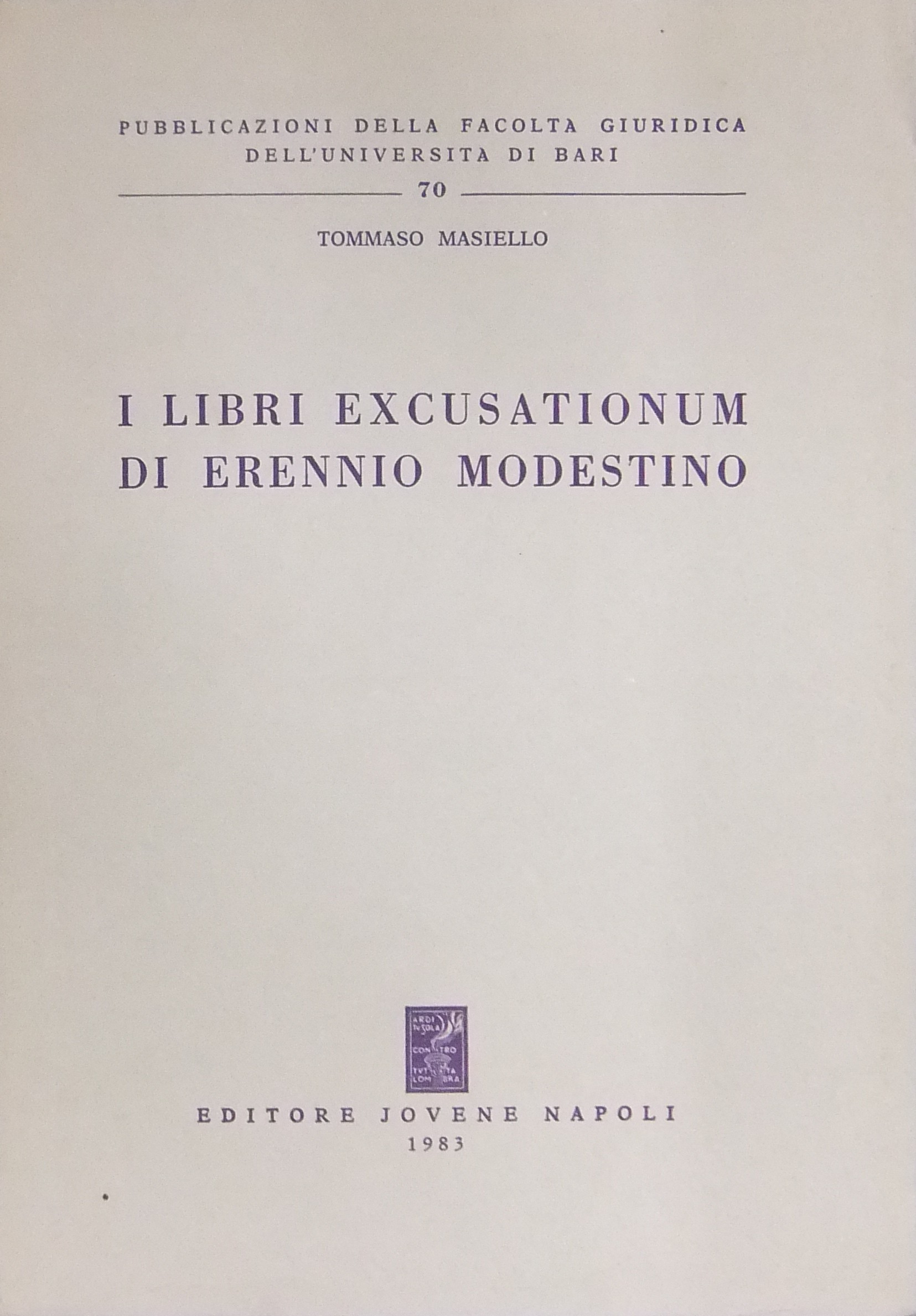 I libri excusationum di Erennio Modestino