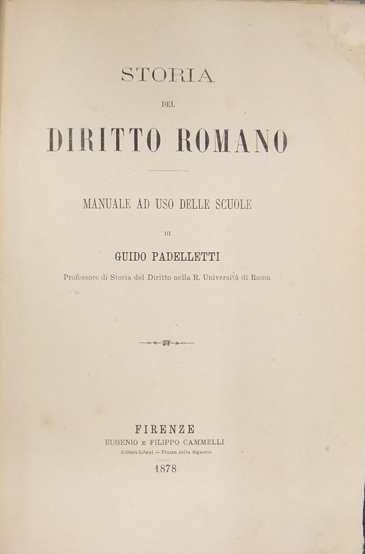 Storia del diritto romano.