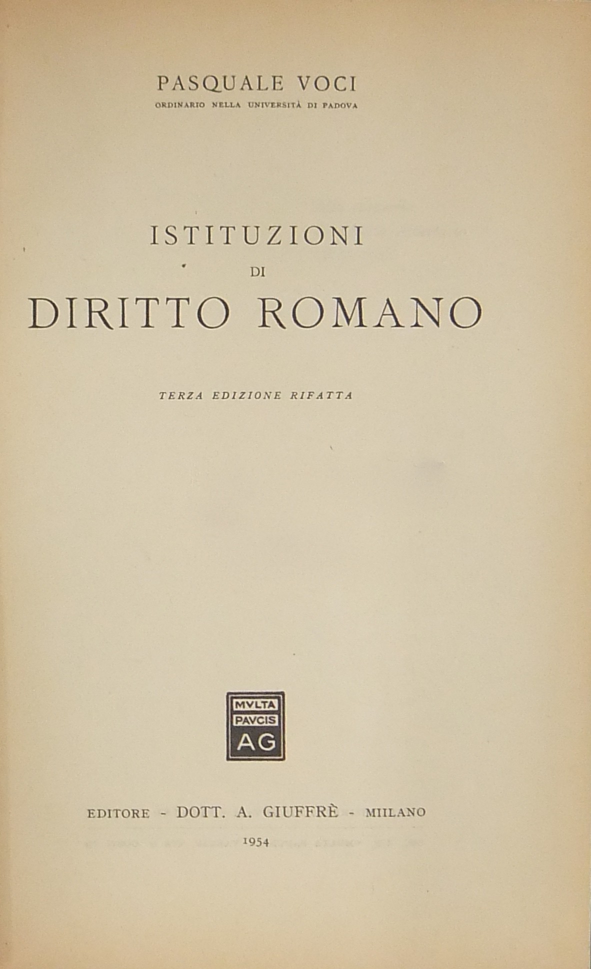 Istituzioni di diritto romano