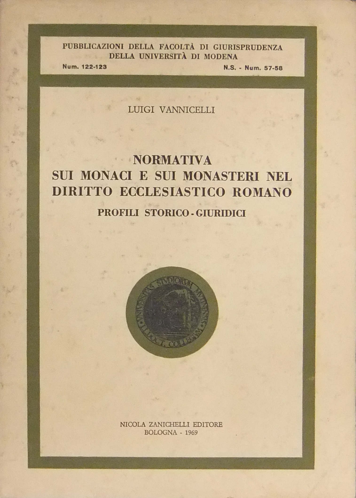 Normativa sui monaci e sui monasteri nel diritto 