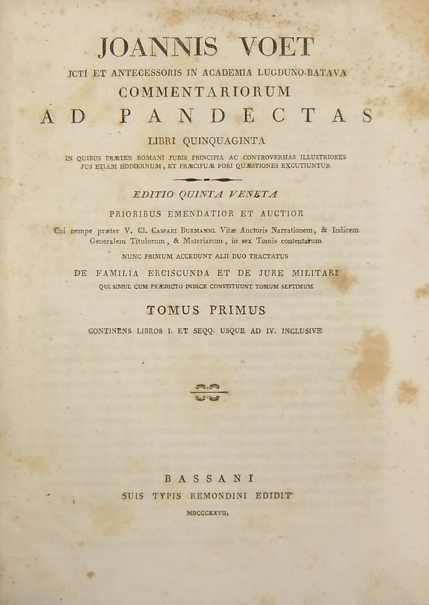 Commentariorum ad Pandectas 