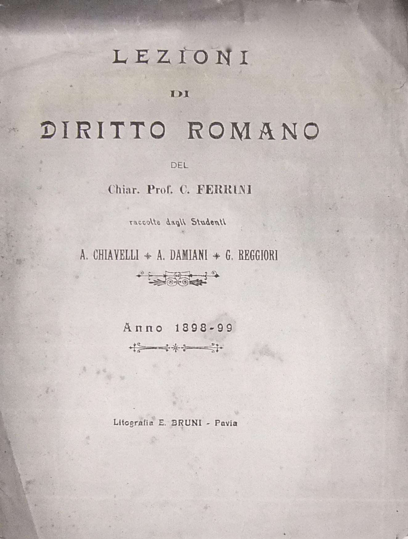 Lezioni di diritto romano