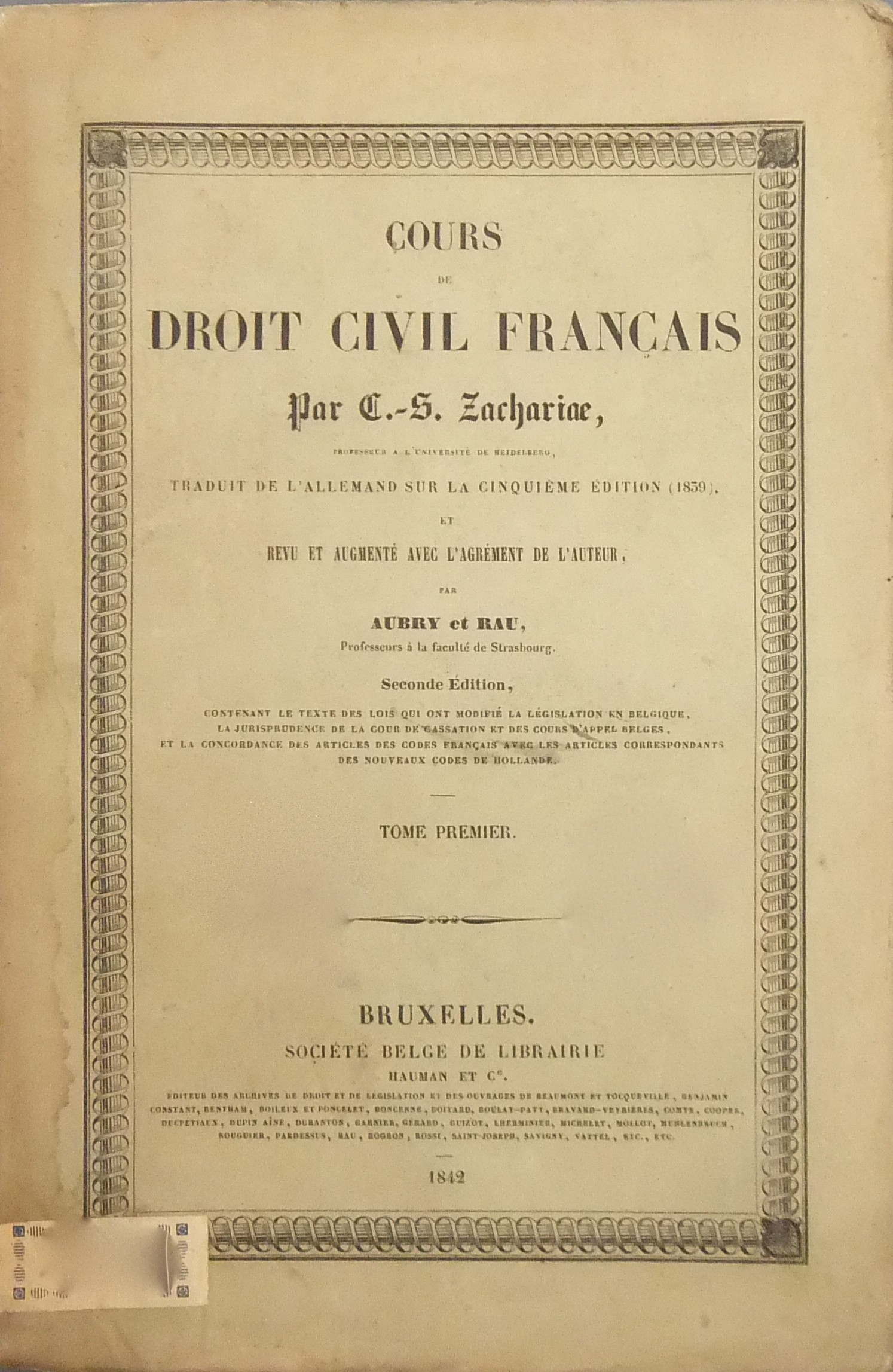 Cours de droit civil francais.