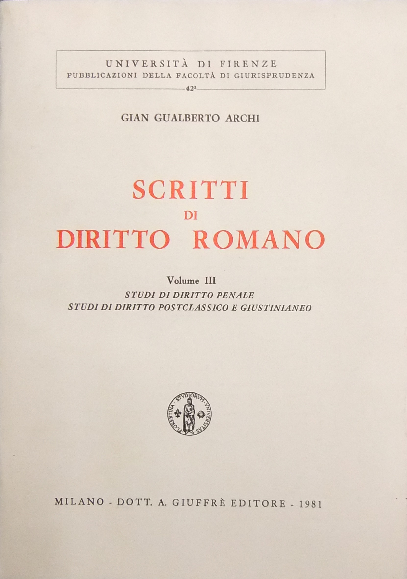 Scritti di diritto romano.