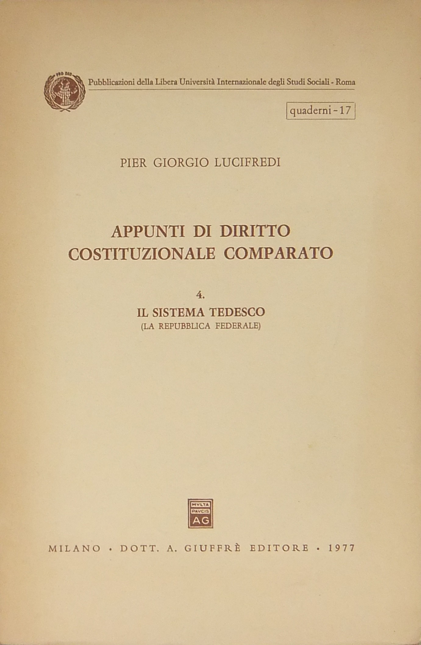 Appunti di diritto costituzionale comparato. 