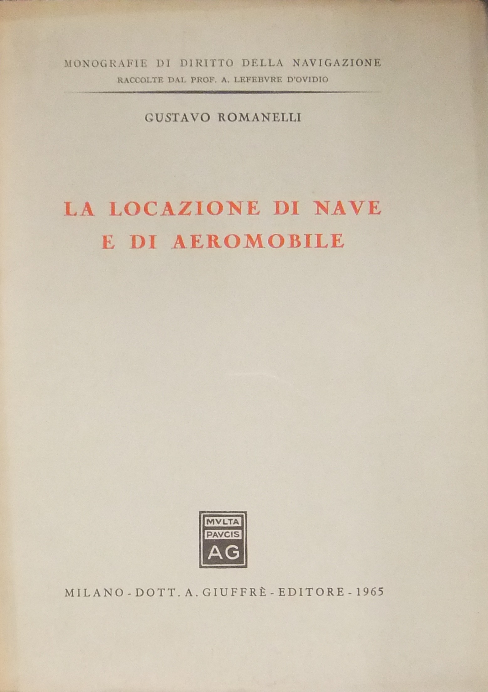 La locazione di nave e di aeromobile