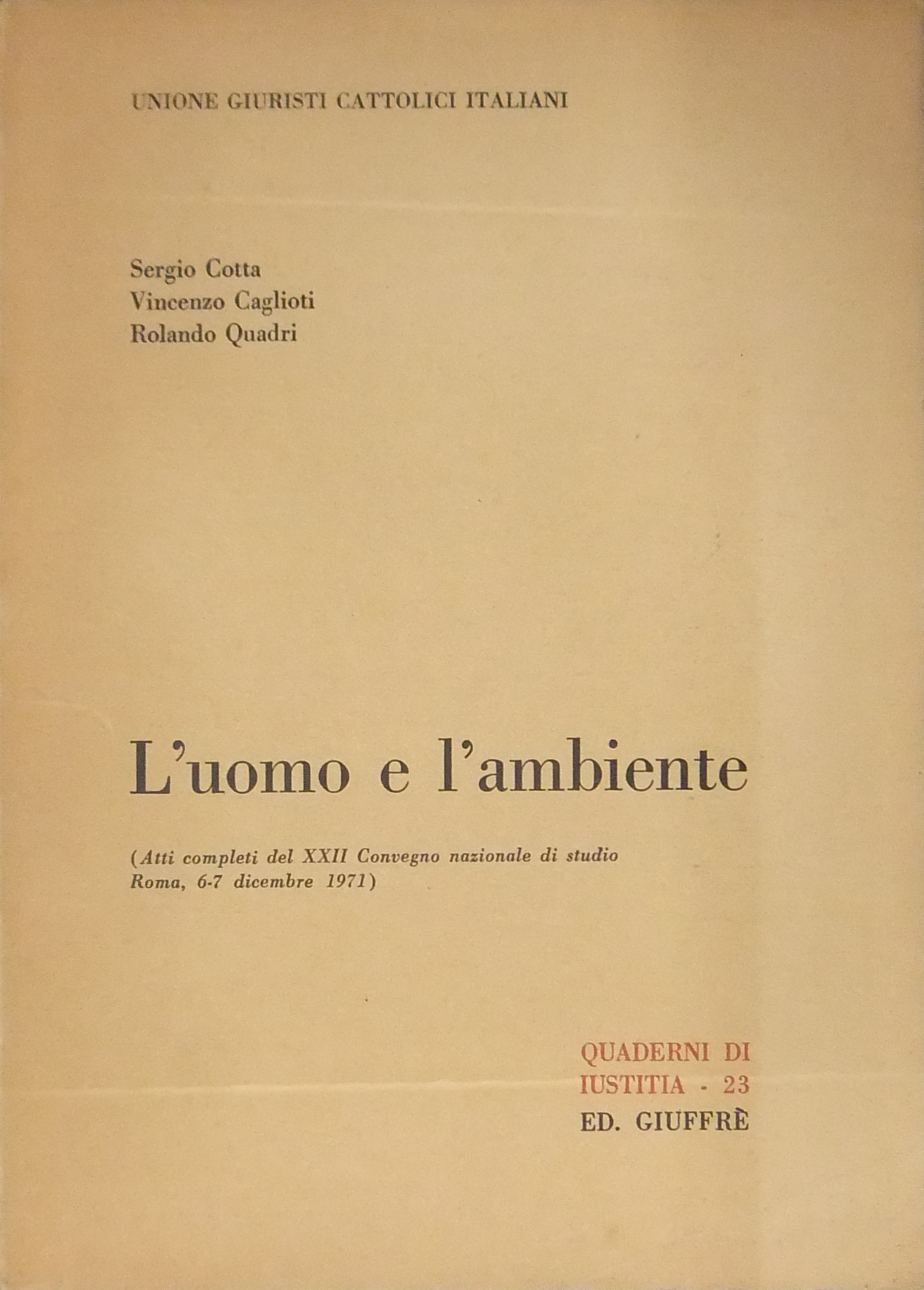 L'uomo e l'ambiente.