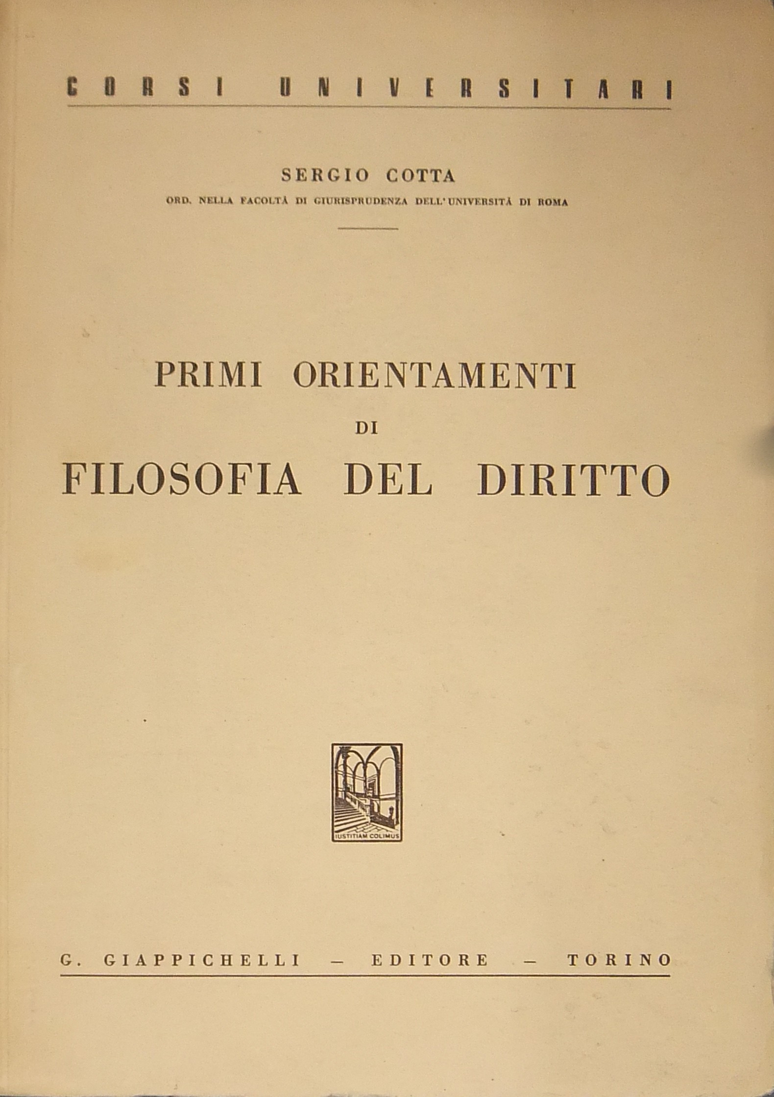 Primi orientamenti di filosofia del diritto