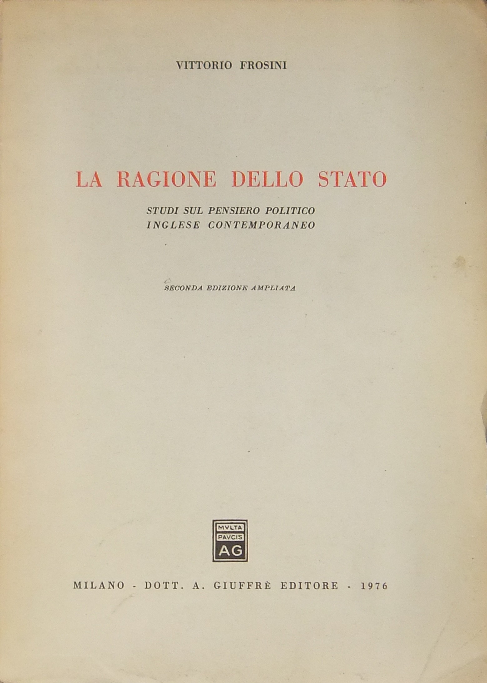 La ragione dello Stato.