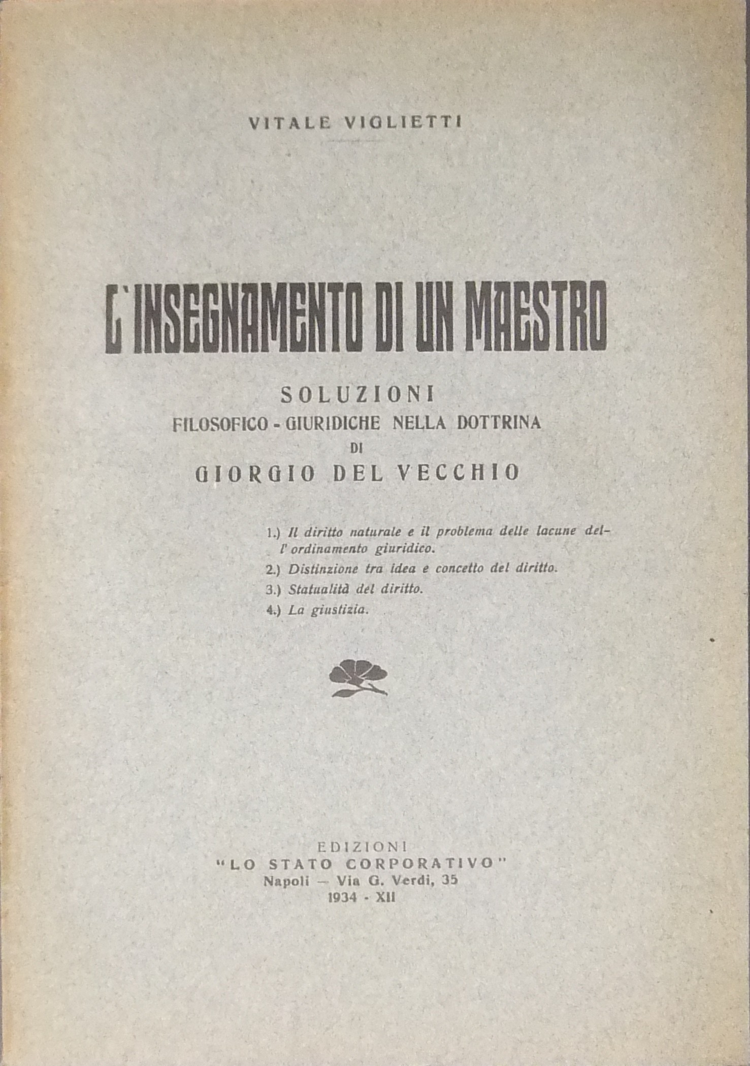 L'insegnamento di un maestro. 